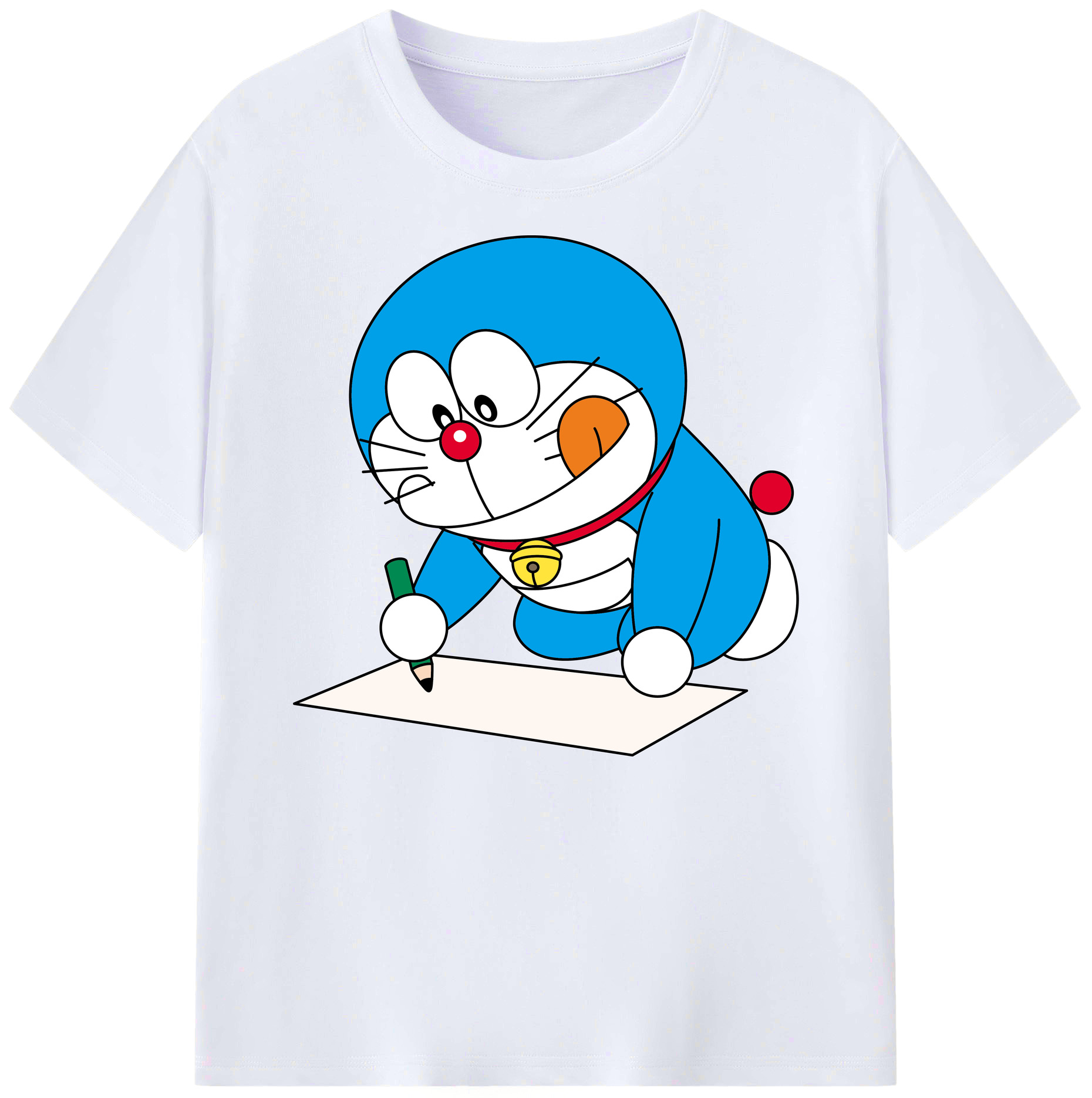 （画像用） ドラえもん Doraemon 綿100％ メンズ半袖Tシャツ｜肌触りやわらか＆通気性