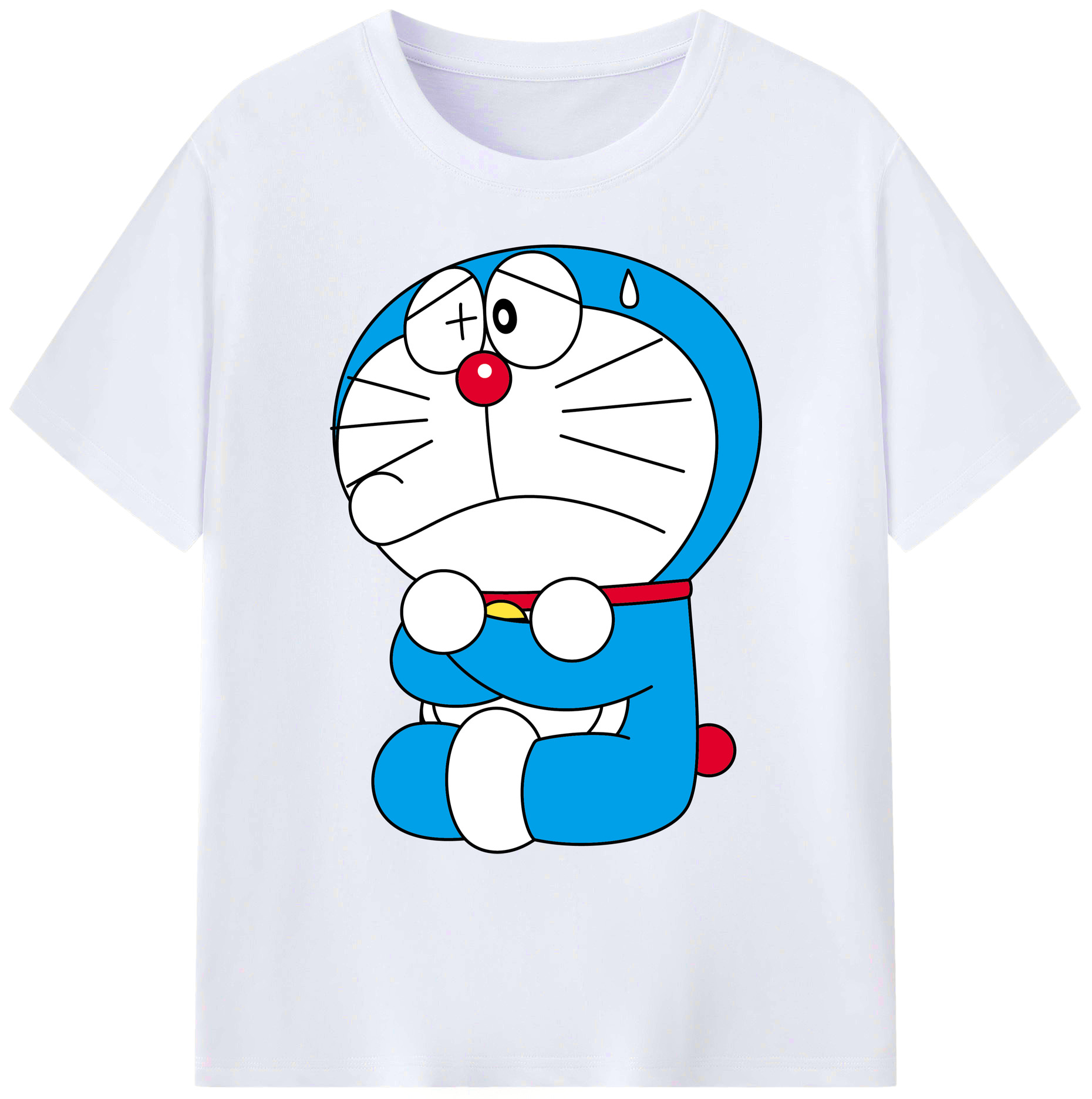 （画像用） ドラえもん Doraemon 綿100％ メンズ半袖Tシャツ｜肌触りやわらか＆通気性