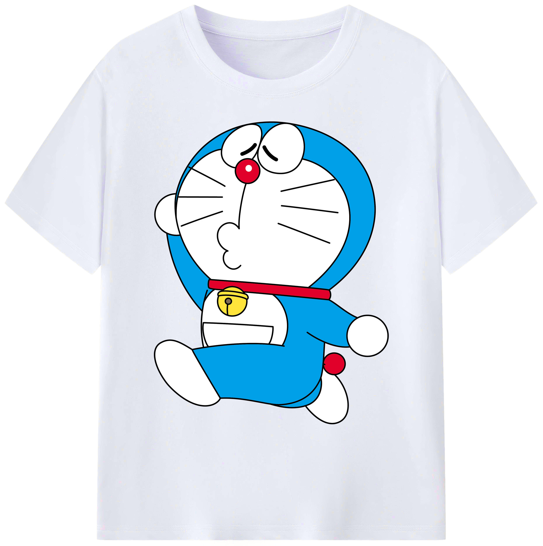 （画像用） ドラえもん Doraemon 綿100％ メンズ半袖Tシャツ｜肌触りやわらか＆通気性