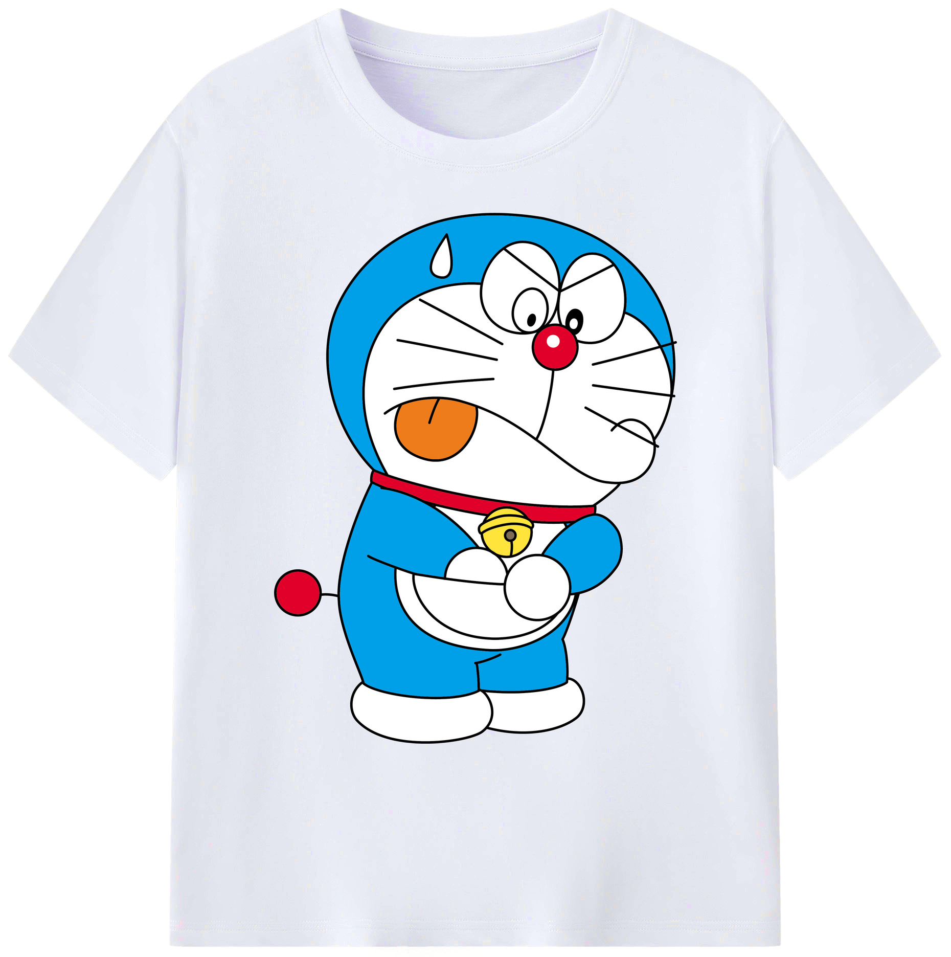 （画像用） ドラえもん Doraemon 綿100％ メンズ半袖Tシャツ｜肌触りやわらか＆通気性