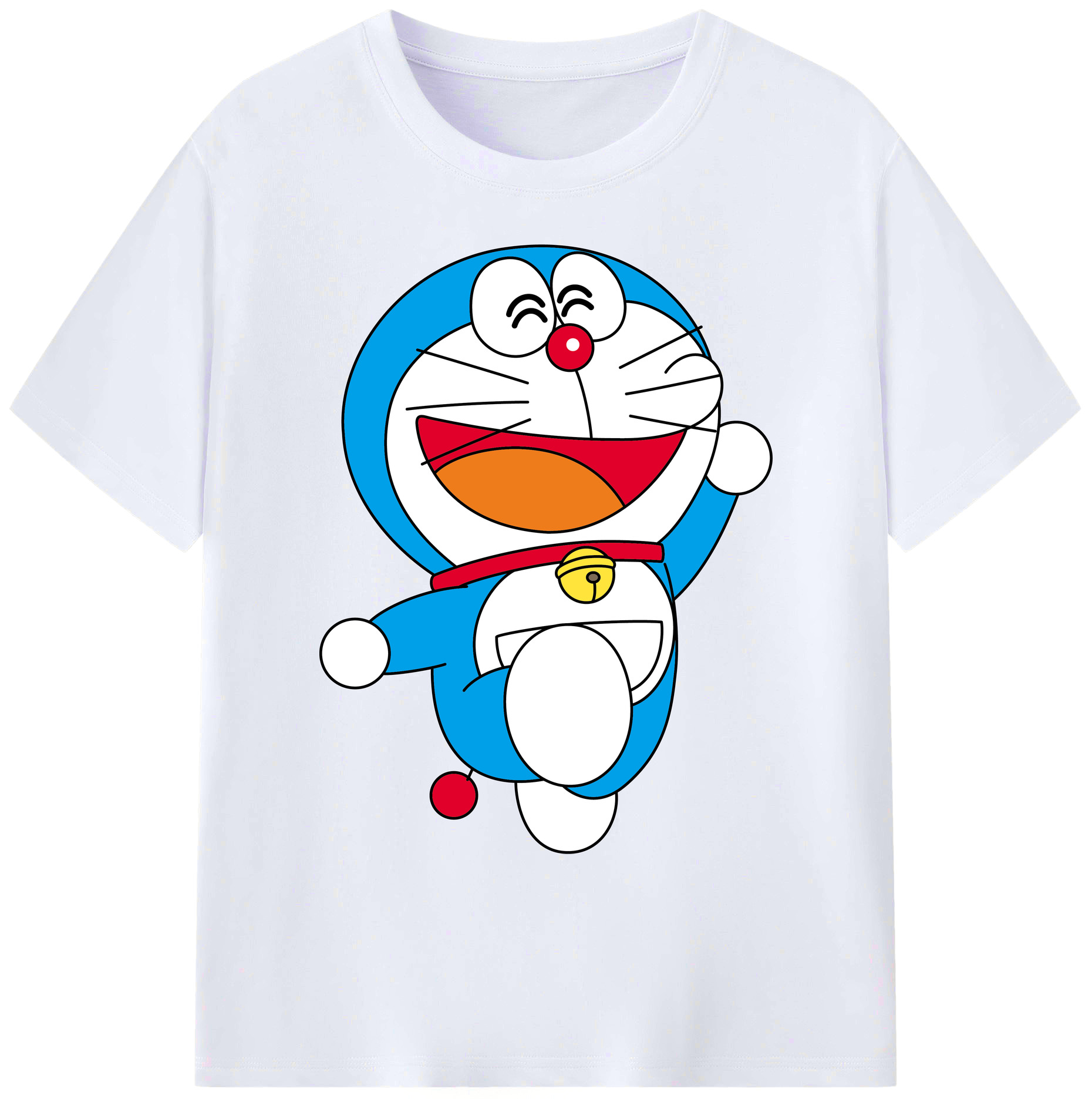 （画像用） ドラえもん Doraemon 綿100％ メンズ半袖Tシャツ｜肌触りやわらか＆通気性