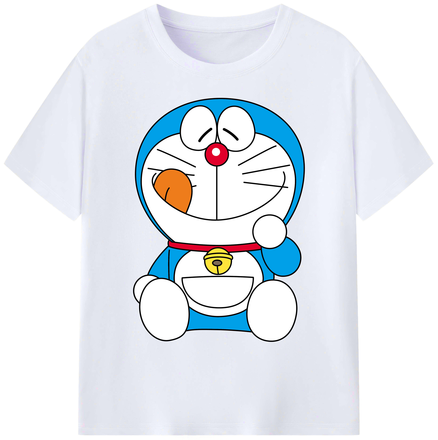 （画像用） ドラえもん Doraemon 綿100％ メンズ半袖Tシャツ｜肌触りやわらか＆通気性