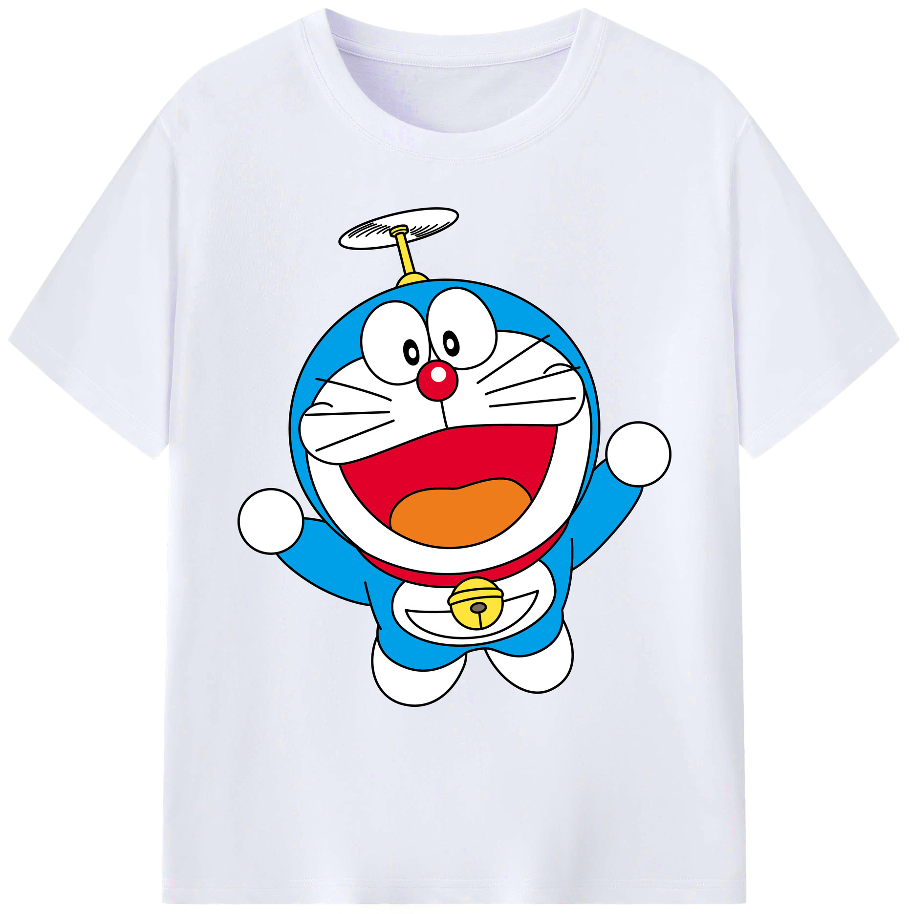 （画像用） ドラえもん Doraemon 綿100％ メンズ半袖Tシャツ｜肌触りやわらか＆通気性