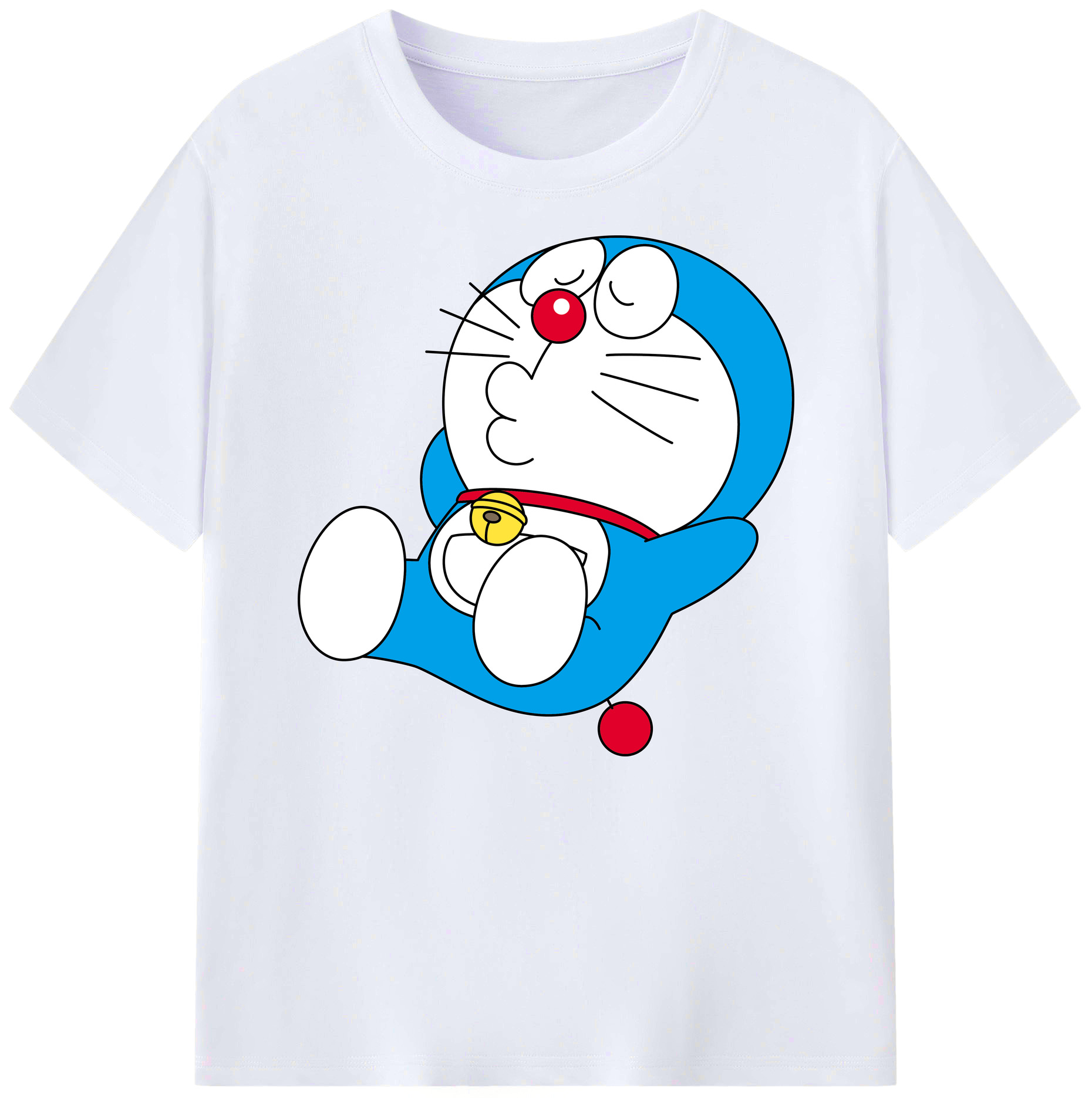 （画像用） ドラえもん Doraemon 綿100％ メンズ半袖Tシャツ｜肌触りやわらか＆通気性