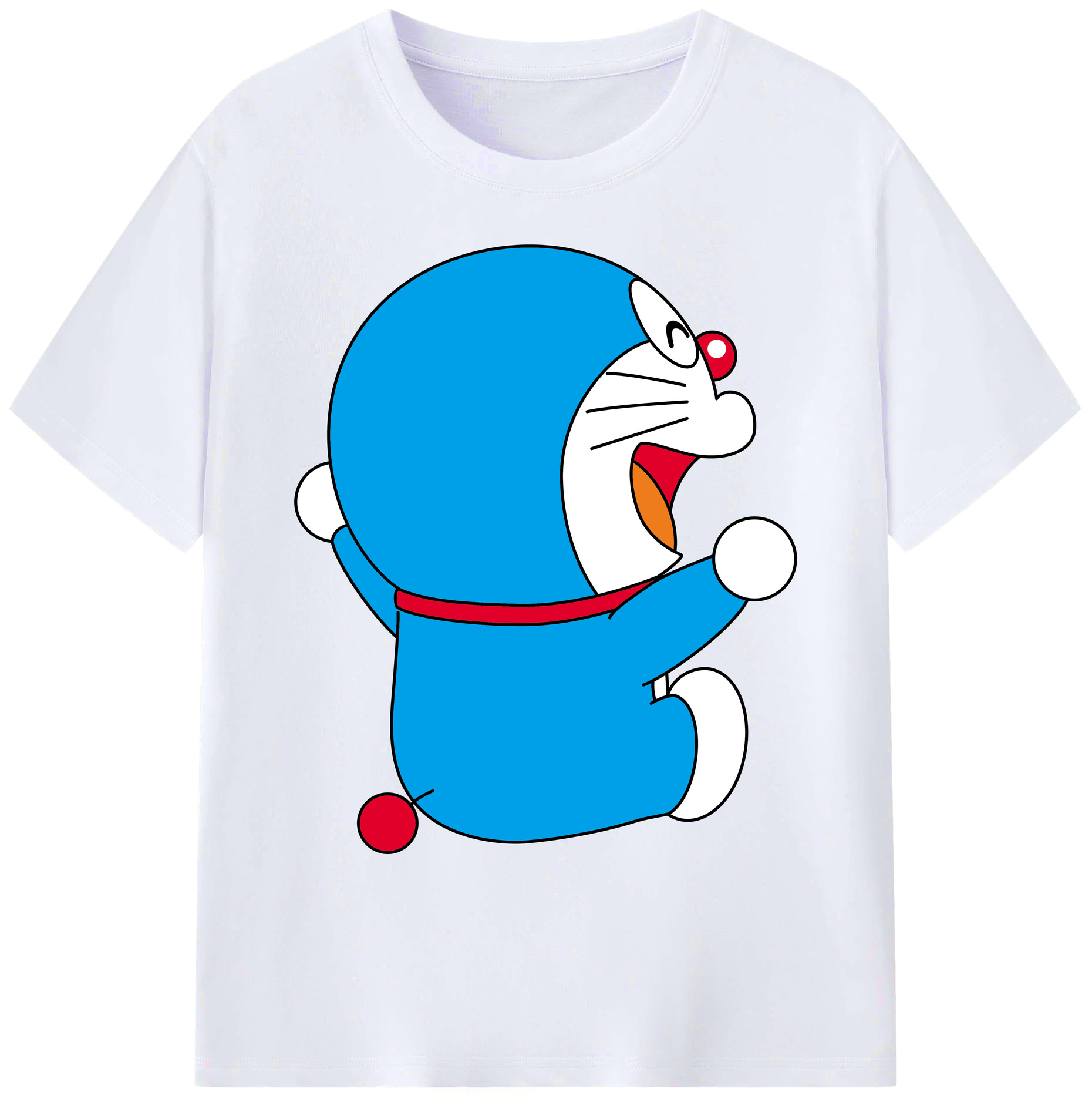 （画像用） ドラえもん Doraemon 綿100％ メンズ半袖Tシャツ｜肌触りやわらか＆通気性