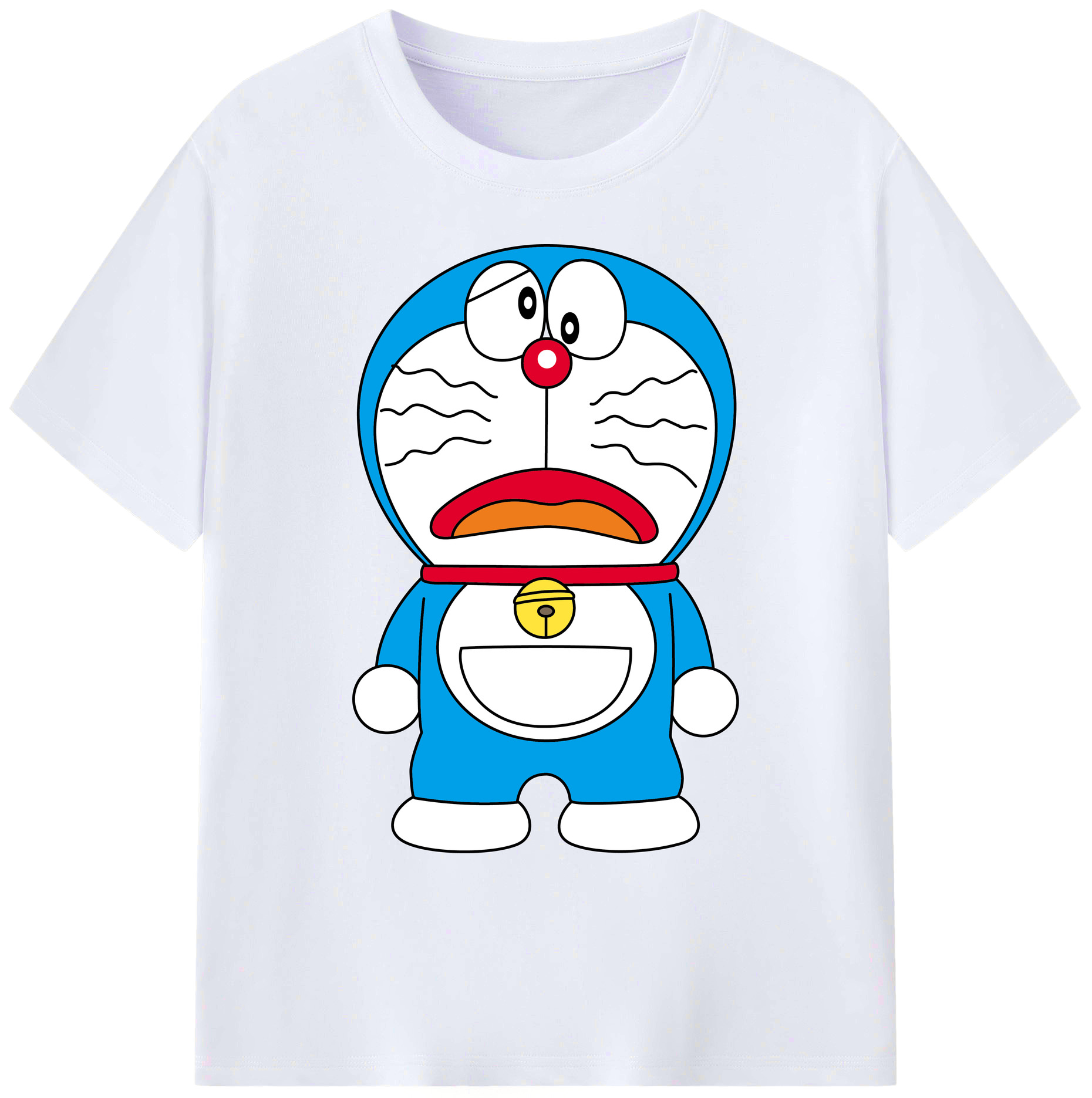 （画像用） ドラえもん Doraemon 綿100％ メンズ半袖Tシャツ｜肌触りやわらか＆通気性