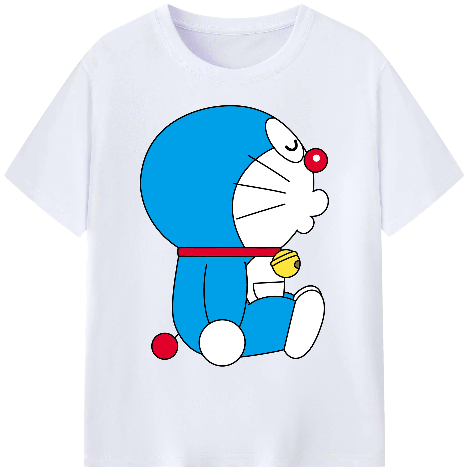 （画像用） ドラえもん Doraemon 綿100％ メンズ半袖Tシャツ｜肌触りやわらか＆通気性