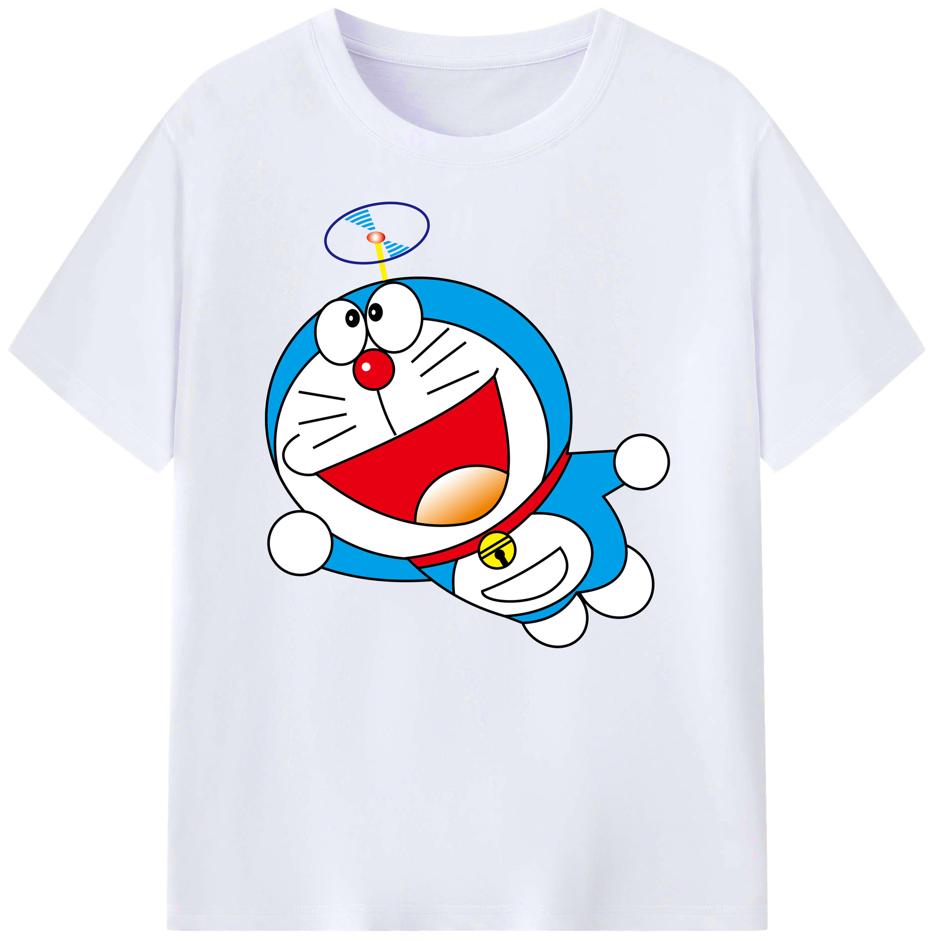 （画像用） ドラえもん Doraemon 綿100％ メンズ半袖Tシャツ｜肌触りやわらか＆通気性