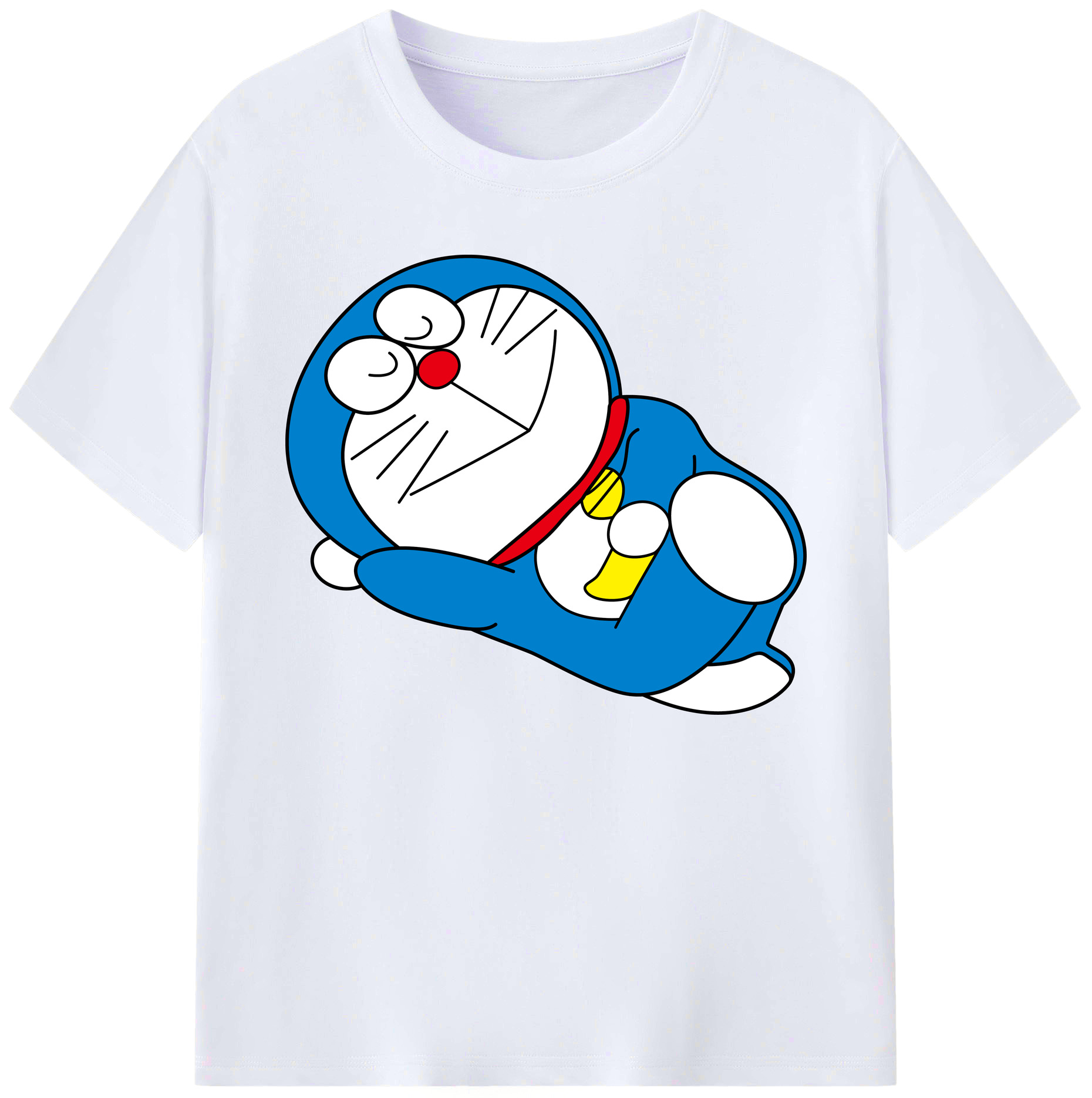 （画像用） ドラえもん Doraemon 綿100％ メンズ半袖Tシャツ｜肌触りやわらか＆通気性
