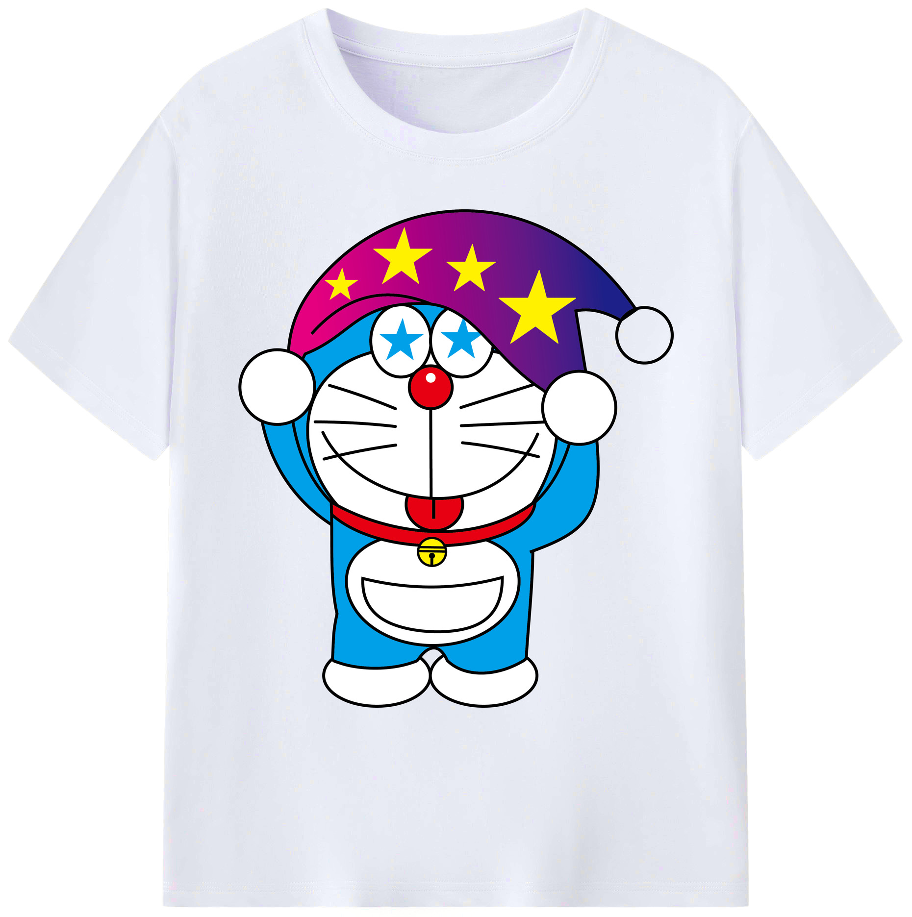 （画像用） ドラえもん Doraemon 綿100％ メンズ半袖Tシャツ｜肌触りやわらか＆通気性