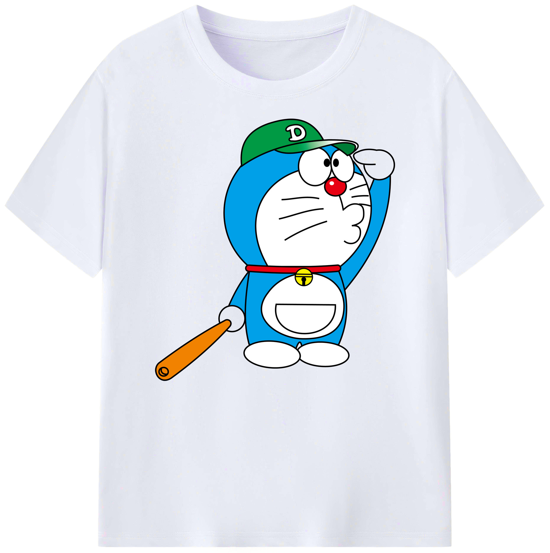 （画像用） ドラえもん Doraemon 綿100％ メンズ半袖Tシャツ｜肌触りやわらか＆通気性