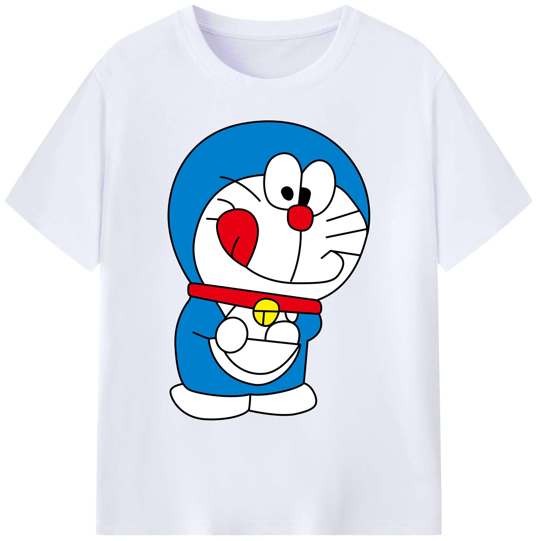 （画像用） ドラえもん Doraemon 綿100％ メンズ半袖Tシャツ｜肌触りやわらか＆通気性