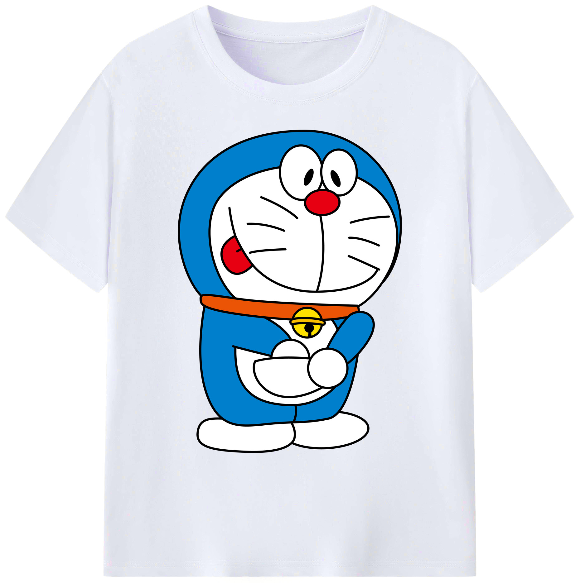 （画像用） ドラえもん Doraemon 綿100％ メンズ半袖Tシャツ｜肌触りやわらか＆通気性