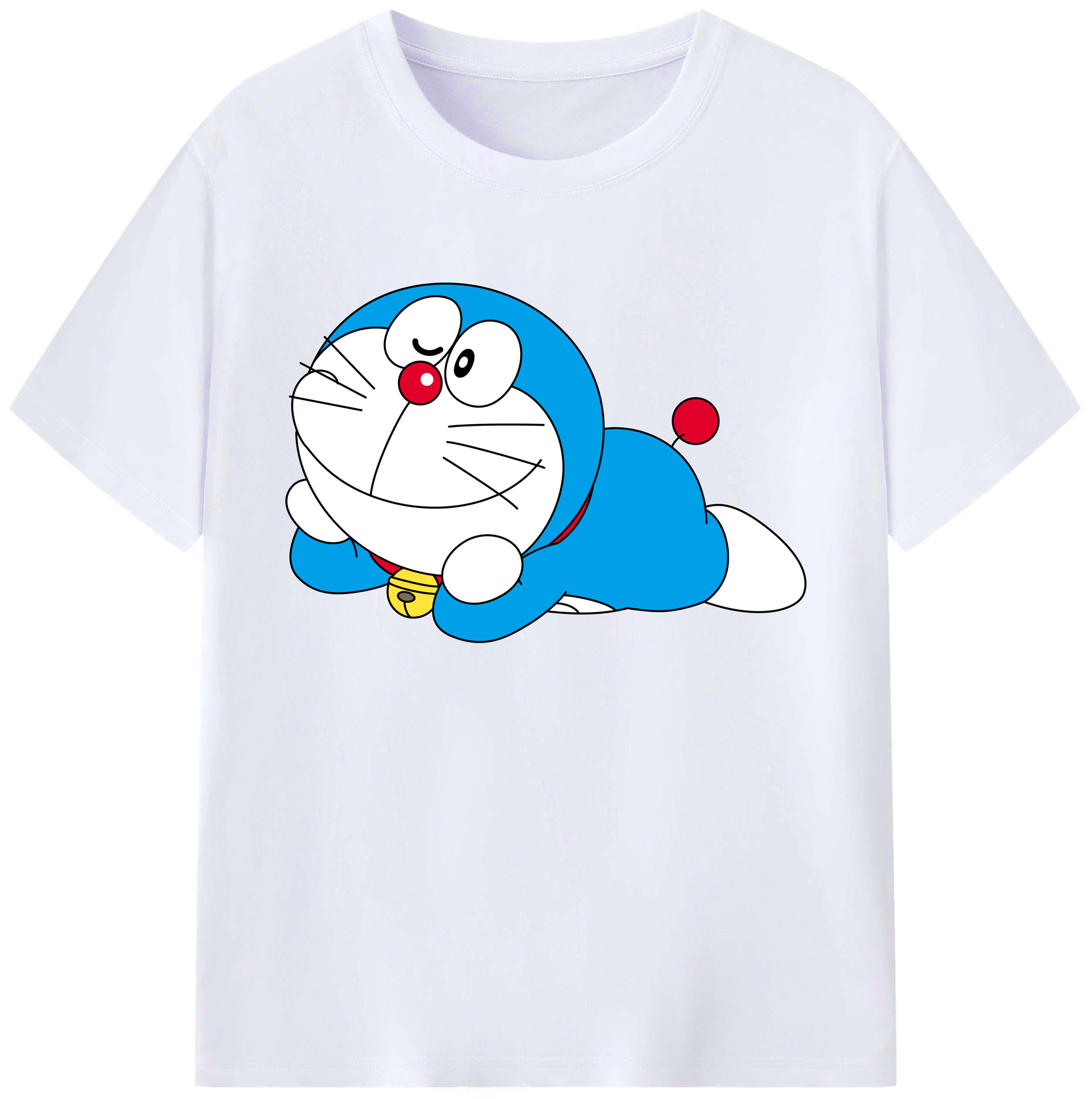 （画像用） ドラえもん Doraemon 綿100％ メンズ半袖Tシャツ｜肌触りやわらか＆通気性