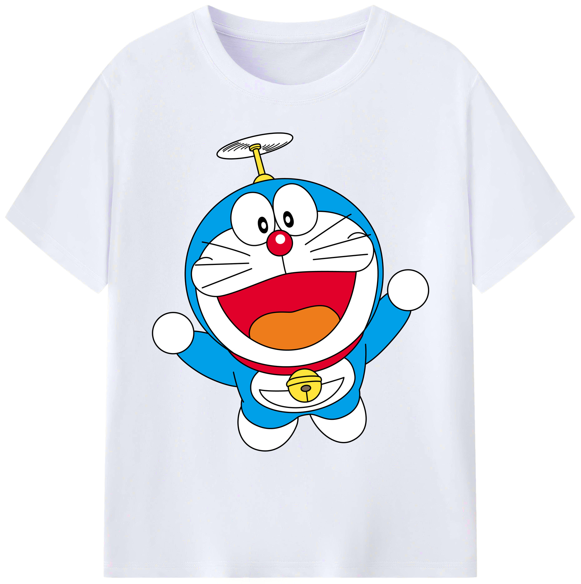 （画像用） ドラえもん Doraemon 綿100％ メンズ半袖Tシャツ｜肌触りやわらか＆通気性