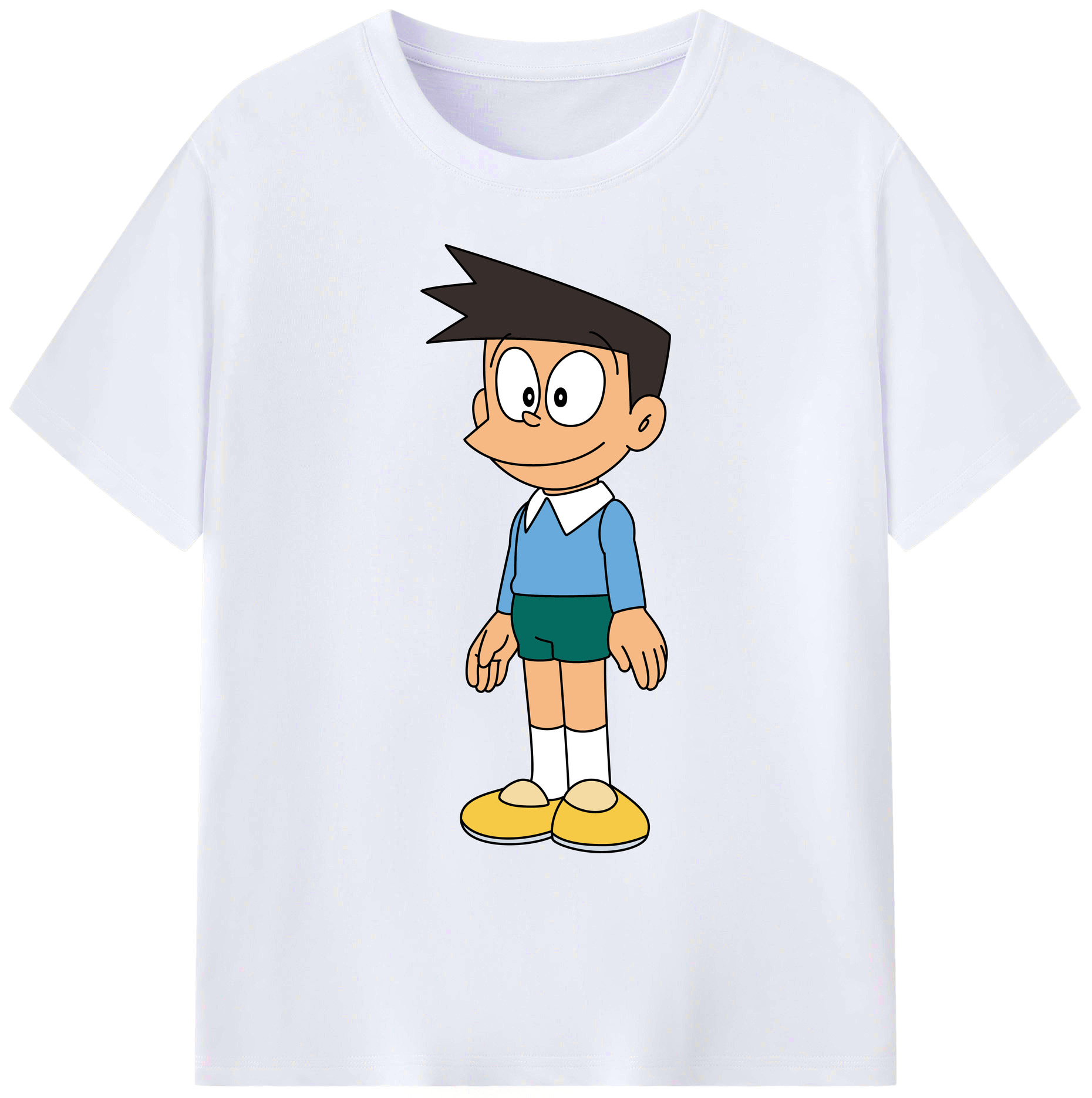（画像用） ドラえもん 骨川 スネ夫 Doraemon Honekawa Suneo 綿100％ メンズ半袖Tシャツ｜肌触りやわらか＆通気性