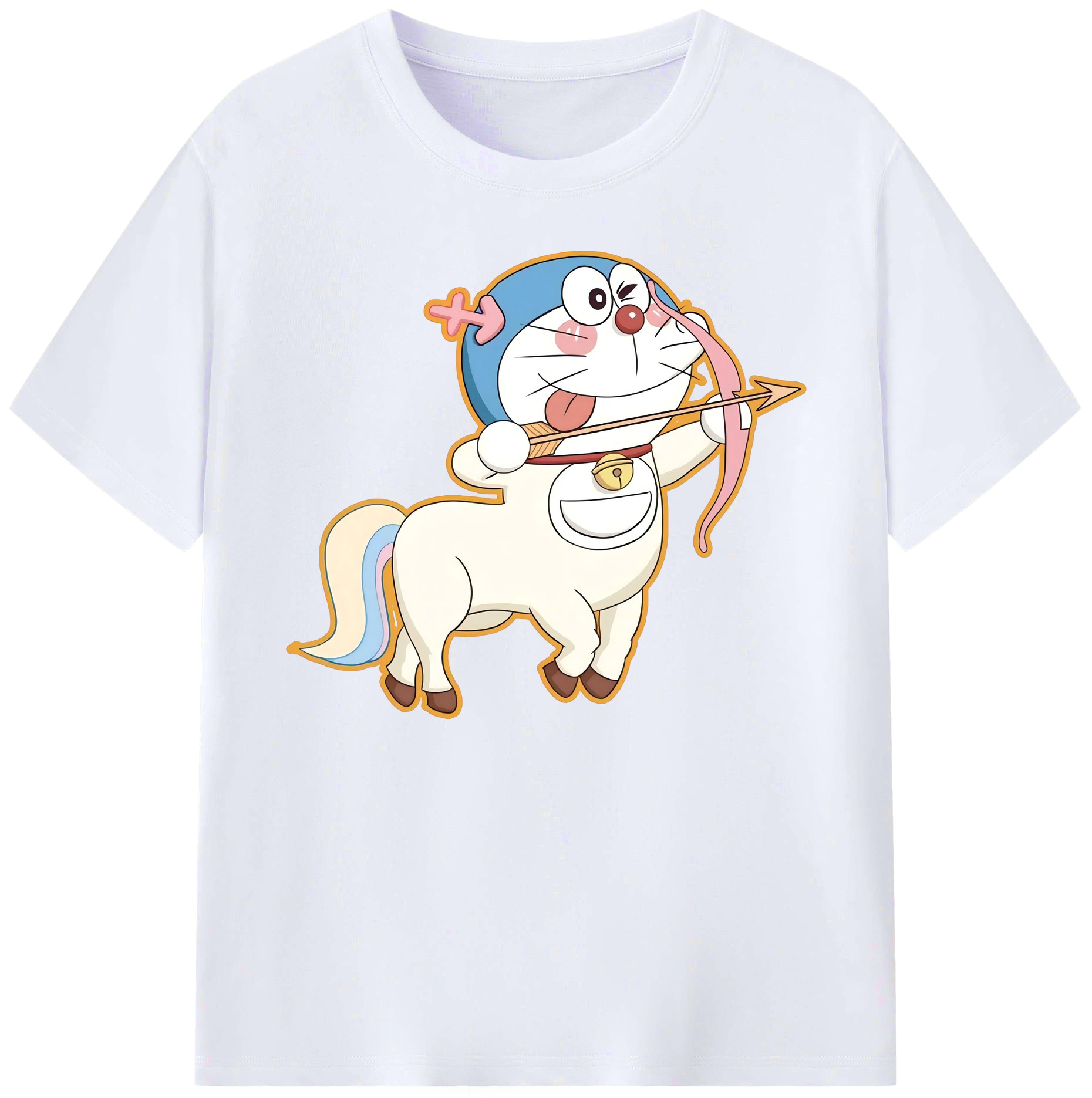 （画像用） ドラえもん Doraemon 綿100％ メンズ半袖Tシャツ｜肌触りやわらか＆通気性