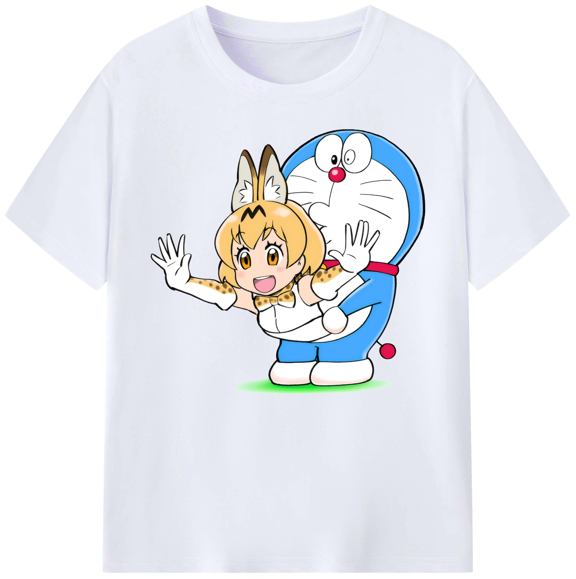 （画像用） ドラえもん Doraemon 綿100％ メンズ半袖Tシャツ｜肌触りやわらか＆通気性
