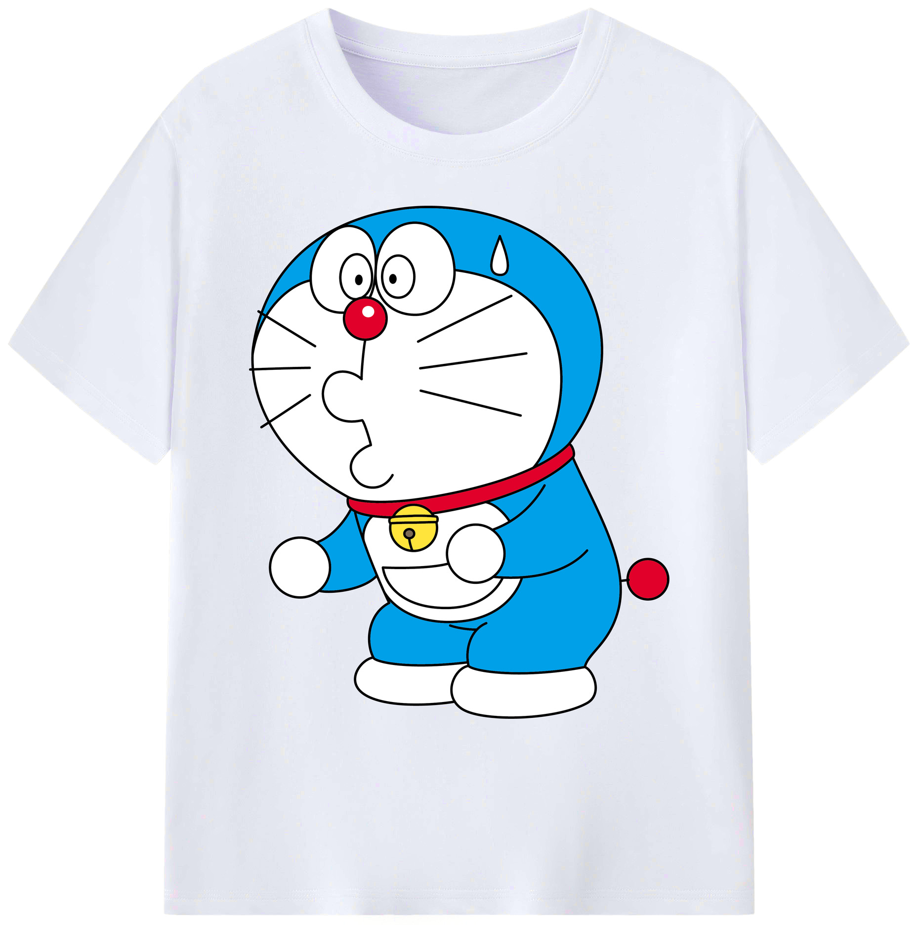 （画像用） ドラえもん Doraemon 綿100％ メンズ半袖Tシャツ｜肌触りやわらか＆通気性