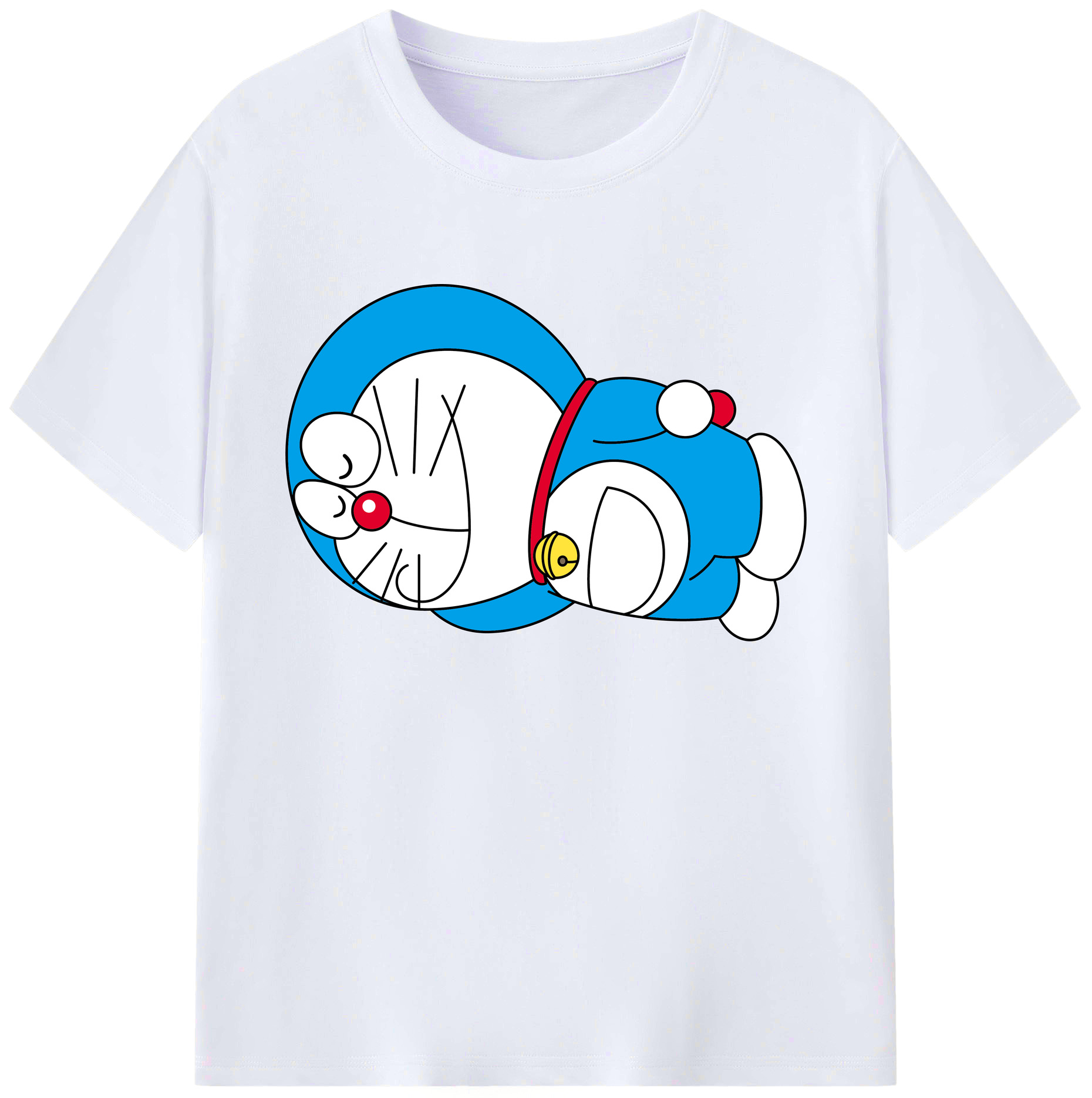 （画像用） ドラえもん Doraemon 綿100％ メンズ半袖Tシャツ｜肌触りやわらか＆通気性