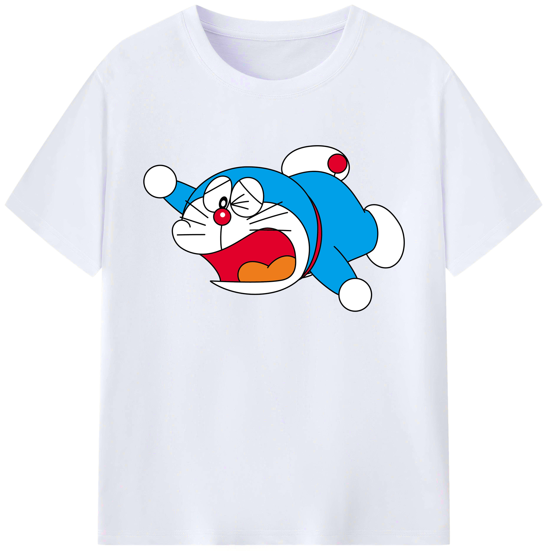 （画像用） ドラえもん Doraemon 綿100％ メンズ半袖Tシャツ｜肌触りやわらか＆通気性