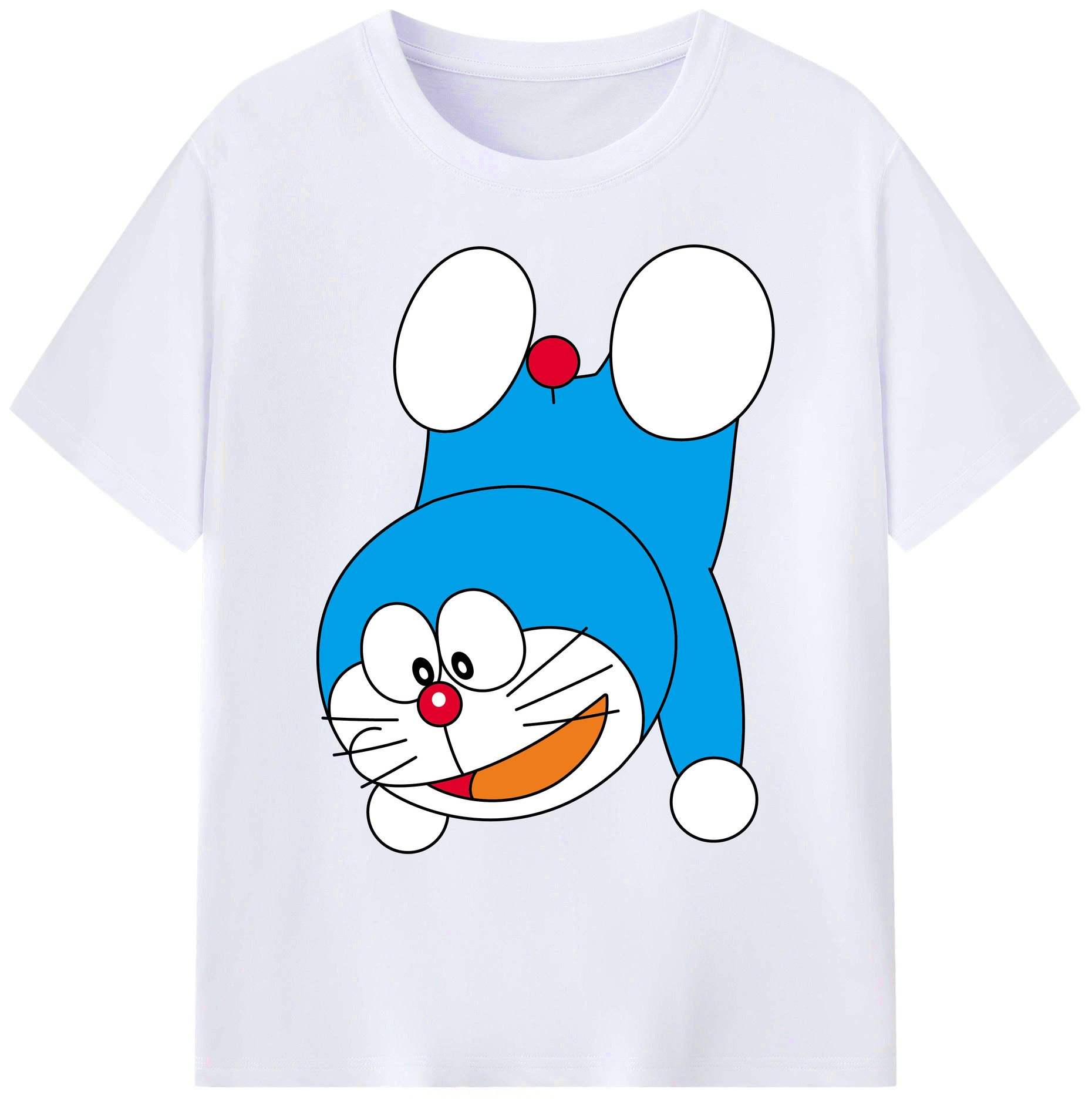 （画像用） ドラえもん Doraemon 綿100％ メンズ半袖Tシャツ｜肌触りやわらか＆通気性