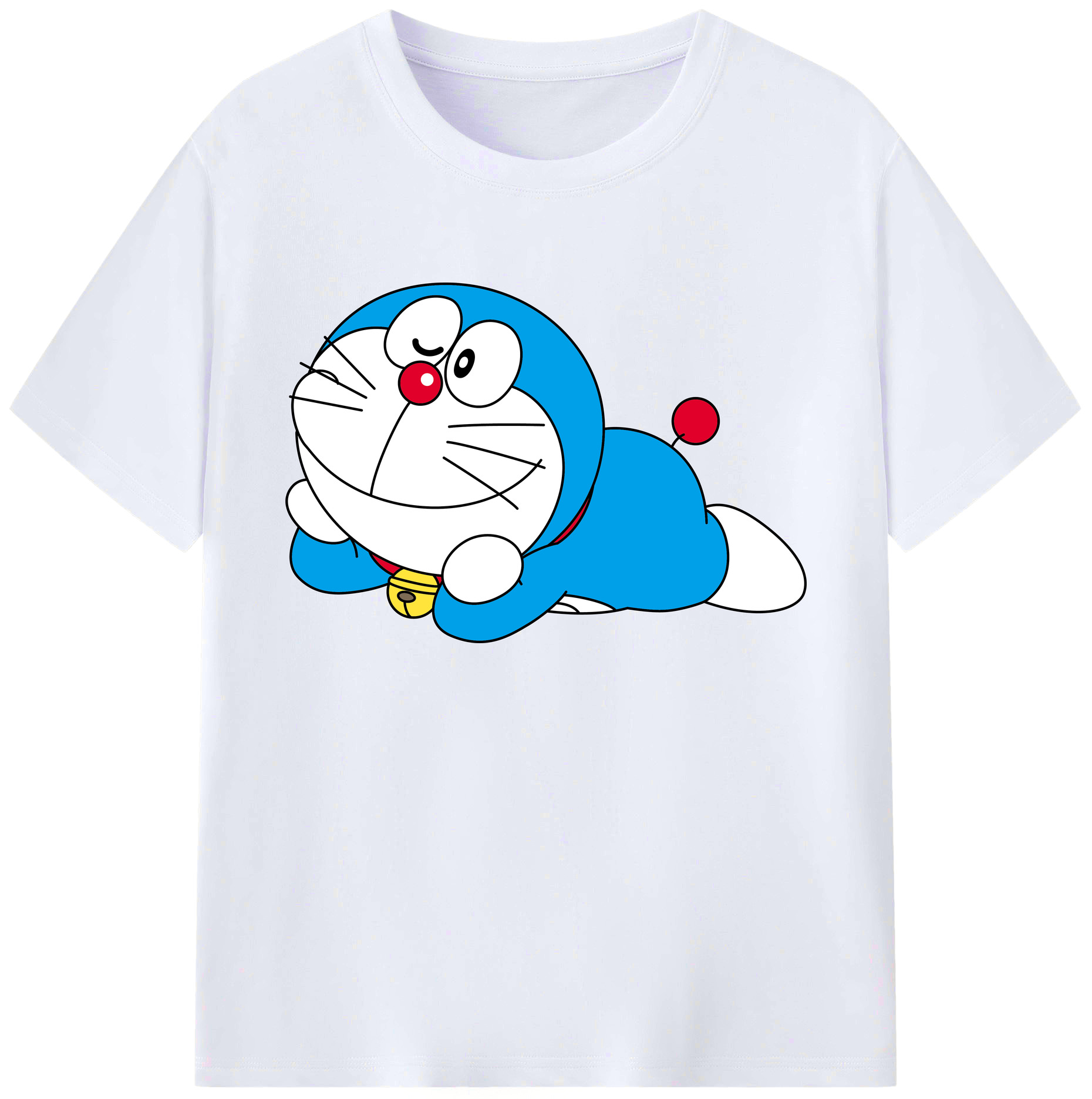 （画像用） ドラえもん Doraemon 綿100％ メンズ半袖Tシャツ｜肌触りやわらか＆通気性