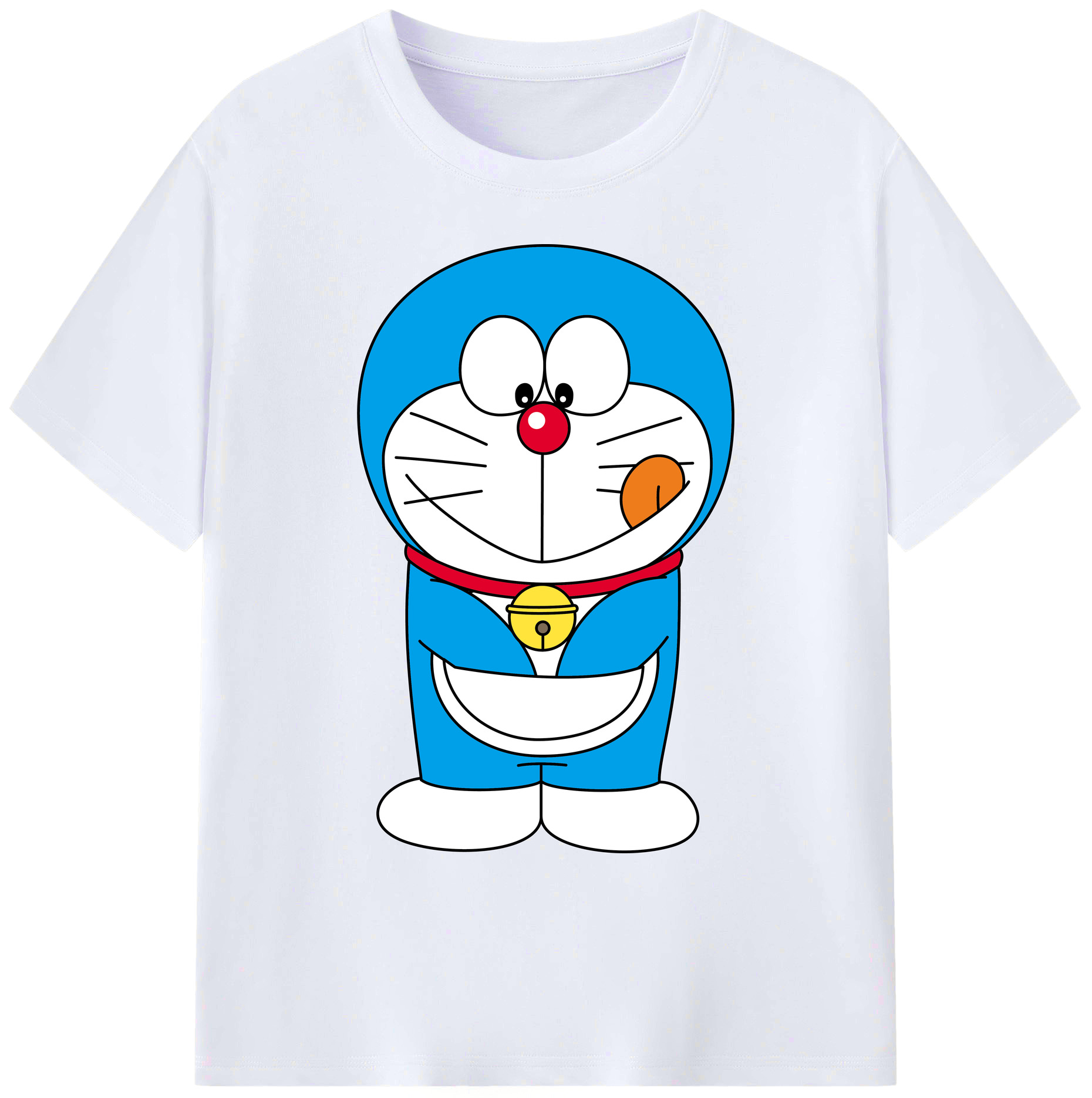（画像用） ドラえもん Doraemon 綿100％ メンズ半袖Tシャツ｜肌触りやわらか＆通気性