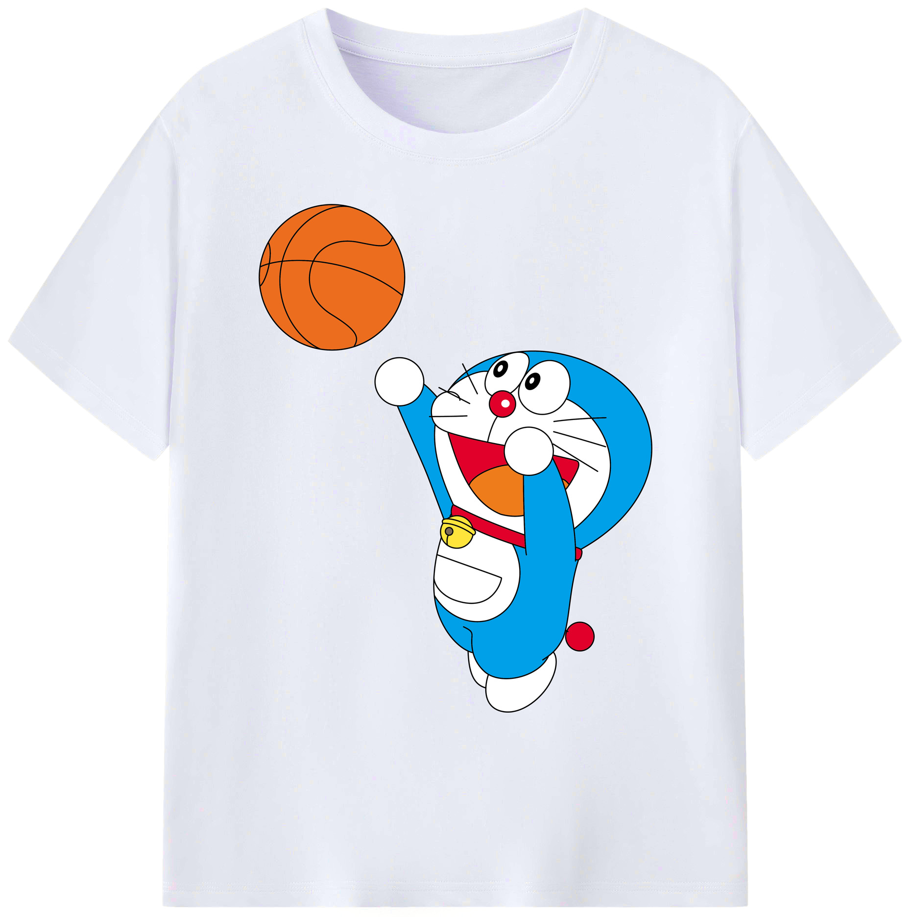 （画像用） ドラえもん Doraemon 綿100％ メンズ半袖Tシャツ｜肌触りやわらか＆通気性