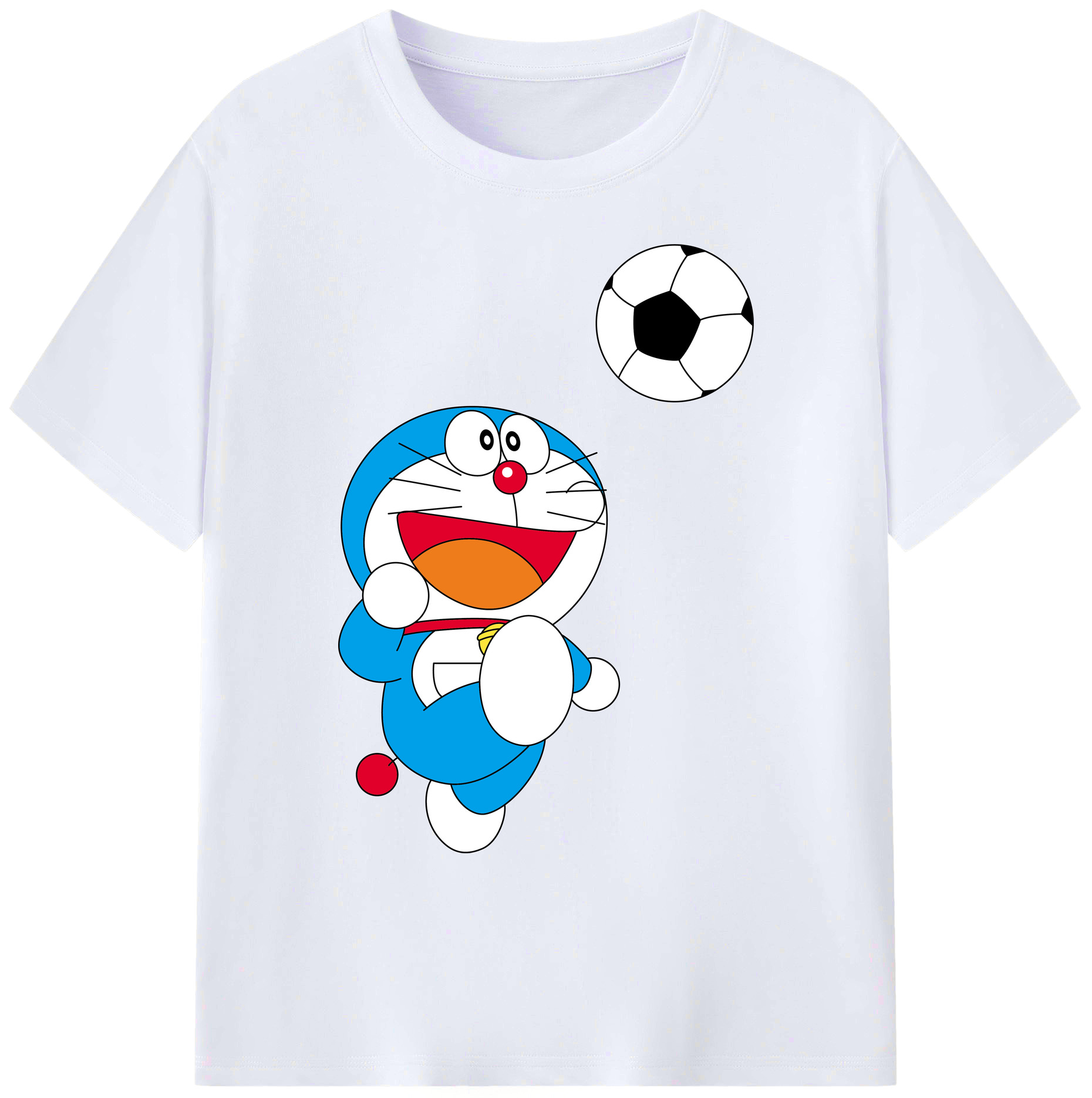 （画像用） ドラえもん Doraemon 綿100％ メンズ半袖Tシャツ｜肌触りやわらか＆通気性