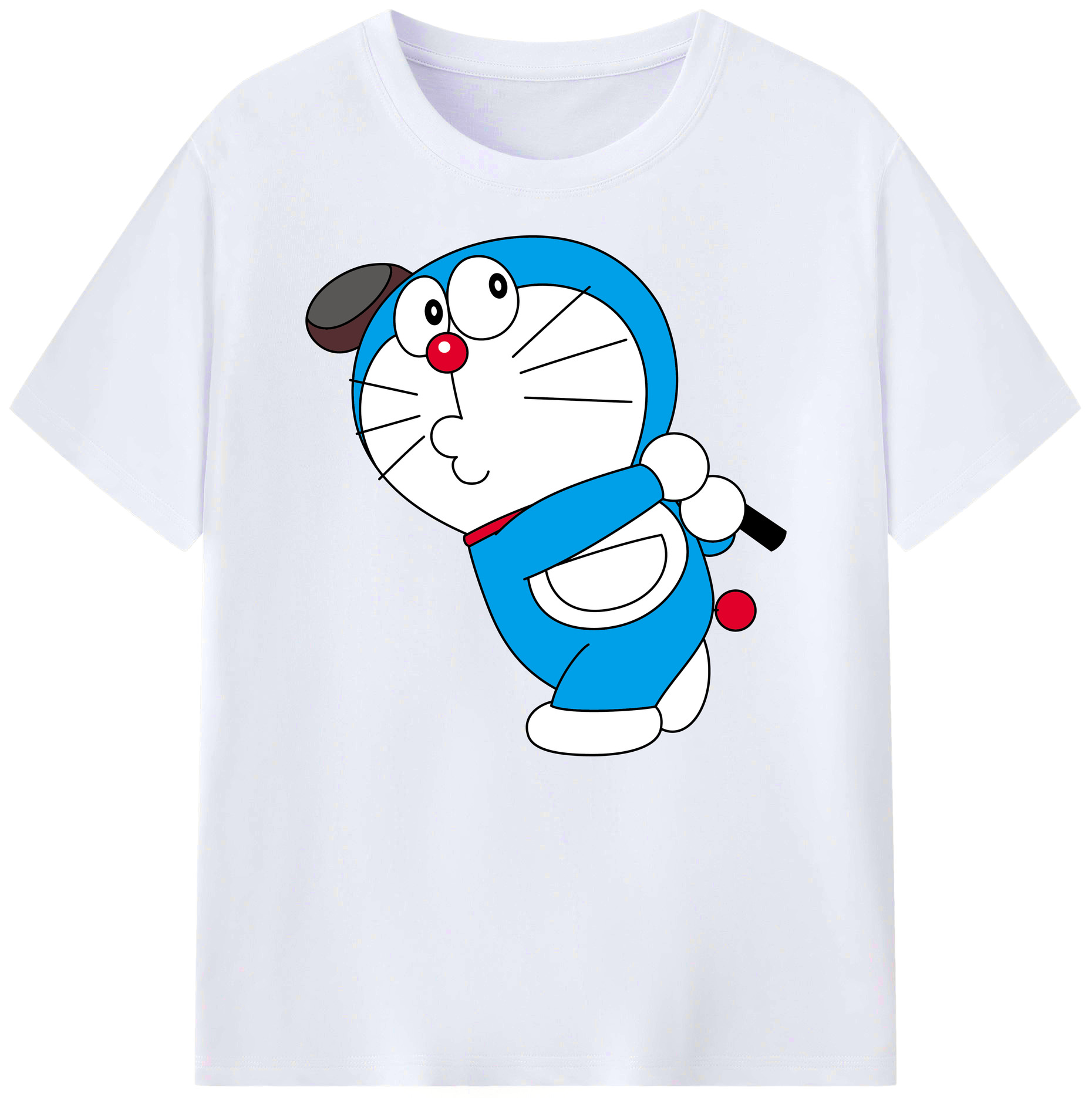 （画像用） ドラえもん Doraemon 綿100％ メンズ半袖Tシャツ｜肌触りやわらか＆通気性