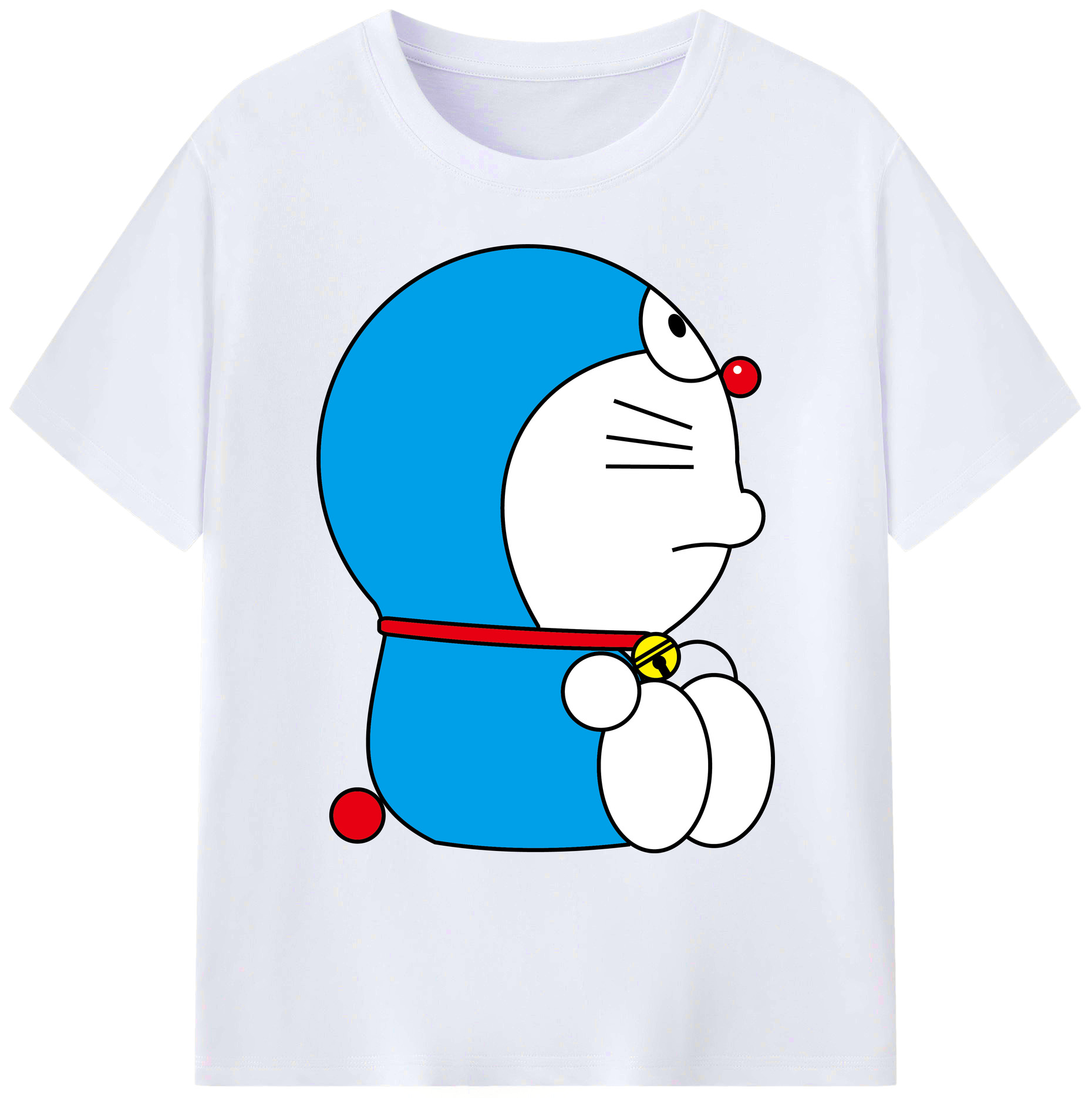 （画像用） ドラえもん Doraemon 綿100％ メンズ半袖Tシャツ｜肌触りやわらか＆通気性