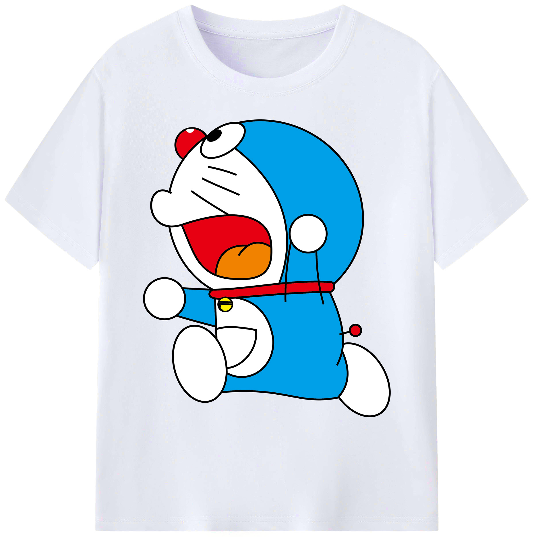 （画像用） ドラえもん Doraemon 綿100％ メンズ半袖Tシャツ｜肌触りやわらか＆通気性