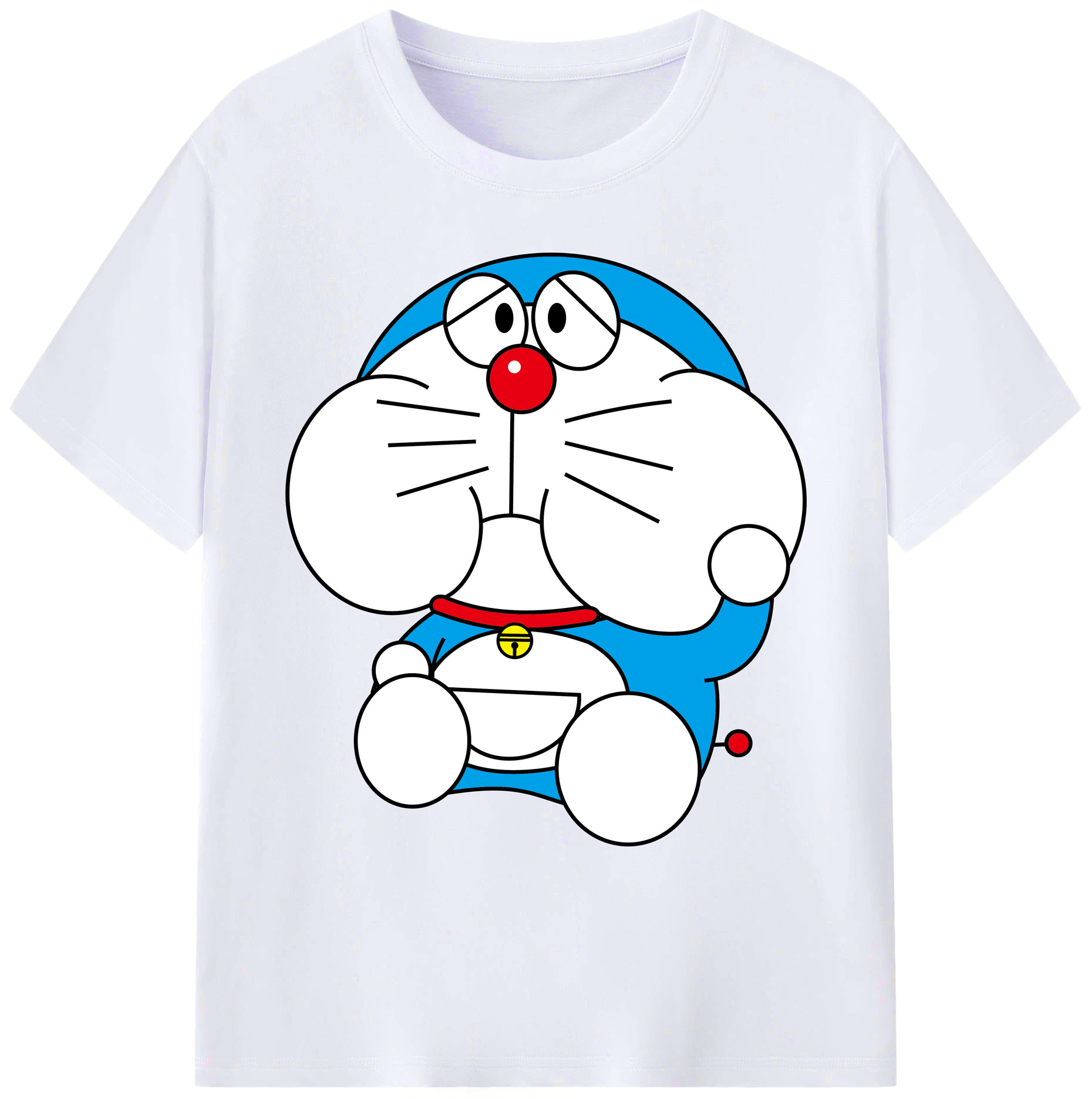 （画像用） ドラえもん Doraemon 綿100％ メンズ半袖Tシャツ｜肌触りやわらか＆通気性