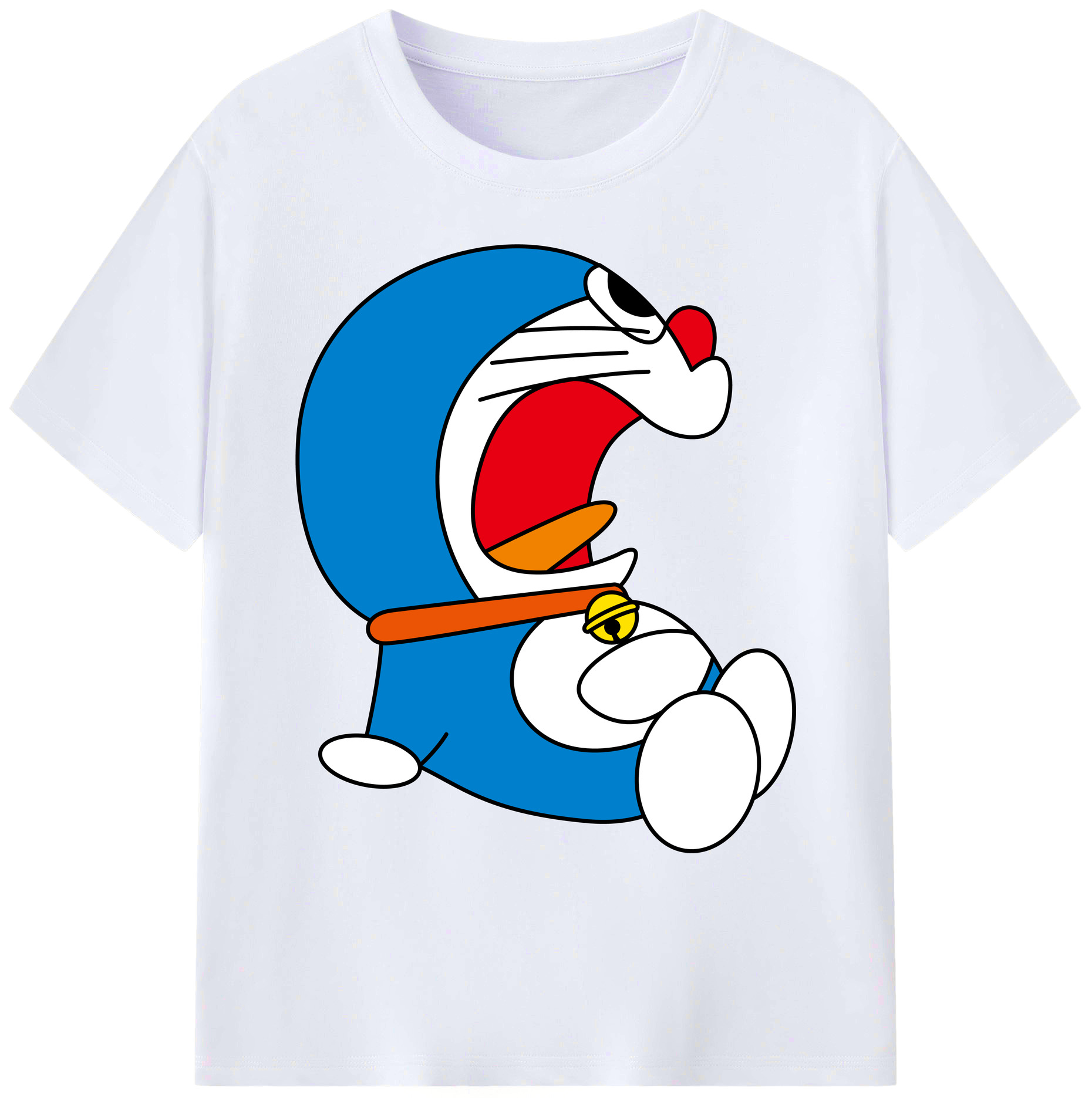 （画像用） ドラえもん Doraemon 綿100％ メンズ半袖Tシャツ｜肌触りやわらか＆通気性