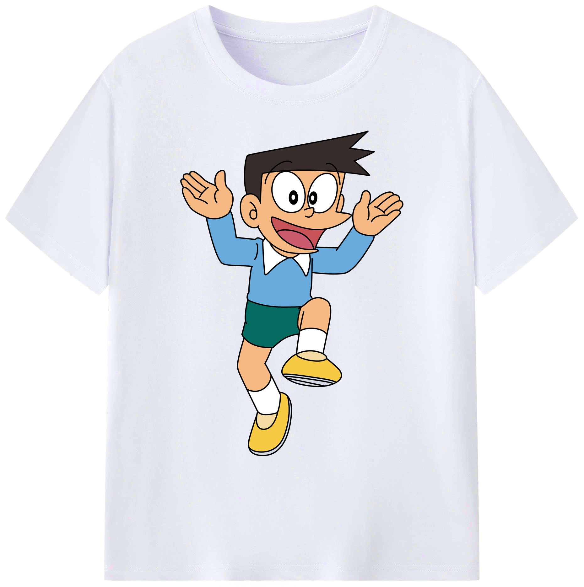 （画像用） ドラえもん 骨川 スネ夫 Doraemon Honekawa Suneo 綿100％ メンズ半袖Tシャツ｜肌触りやわらか＆通気性
