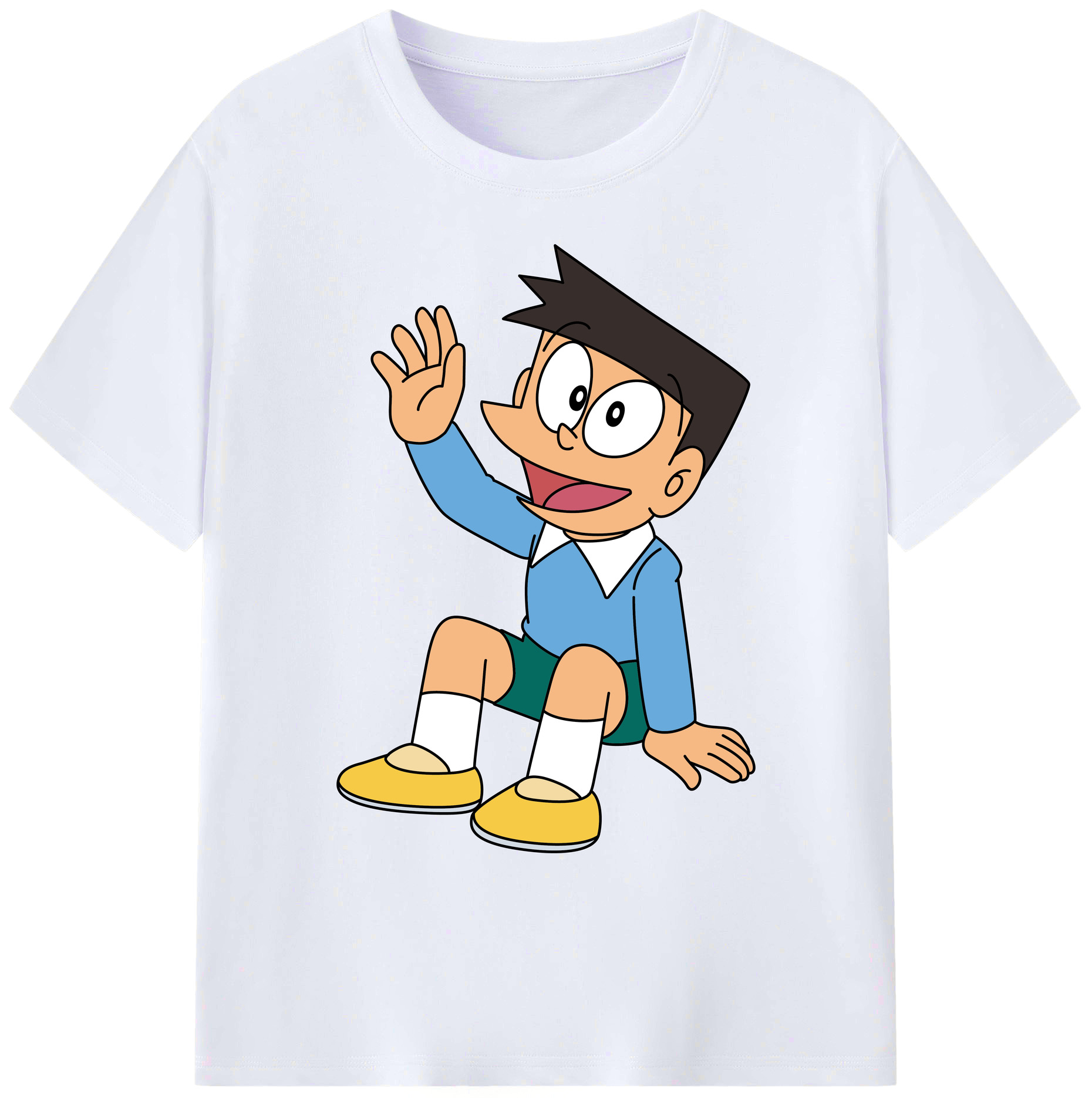 （画像用） ドラえもん 骨川 スネ夫 Doraemon Honekawa Suneo 綿100％ メンズ半袖Tシャツ｜肌触りやわらか＆通気性