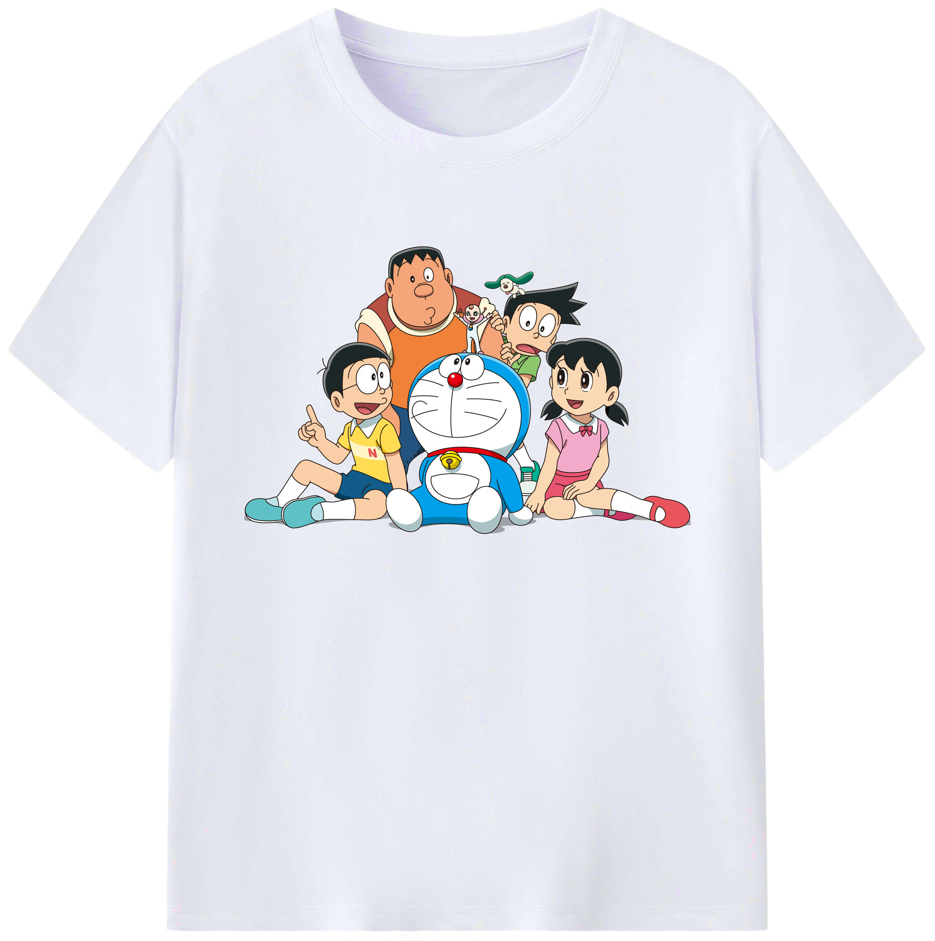 （画像用） ドラえもん Doraemon 綿100％ メンズ半袖Tシャツ｜肌触りやわらか＆通気性