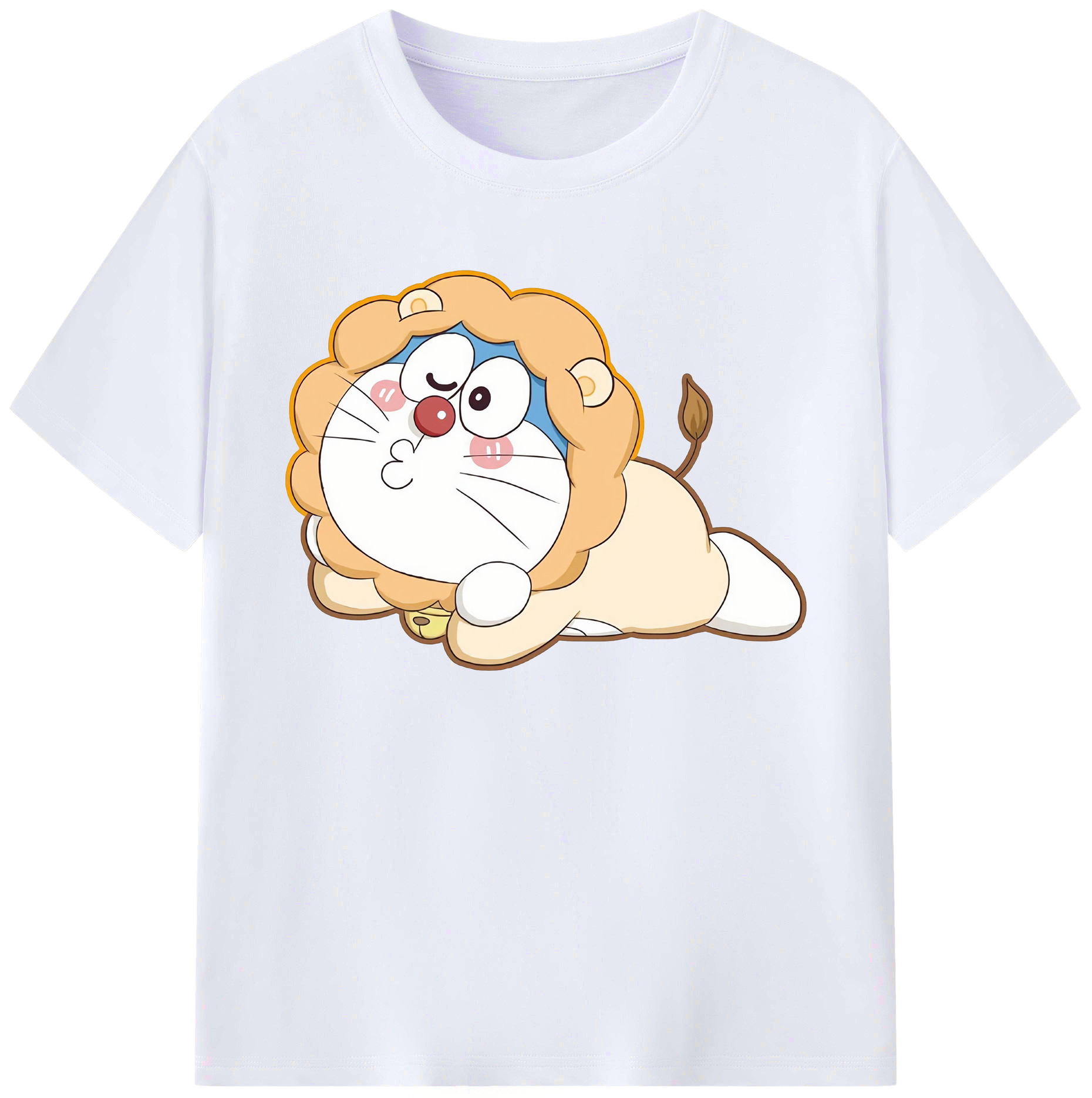 （画像用） ドラえもん Doraemon 綿100％ メンズ半袖Tシャツ｜肌触りやわらか＆通気性