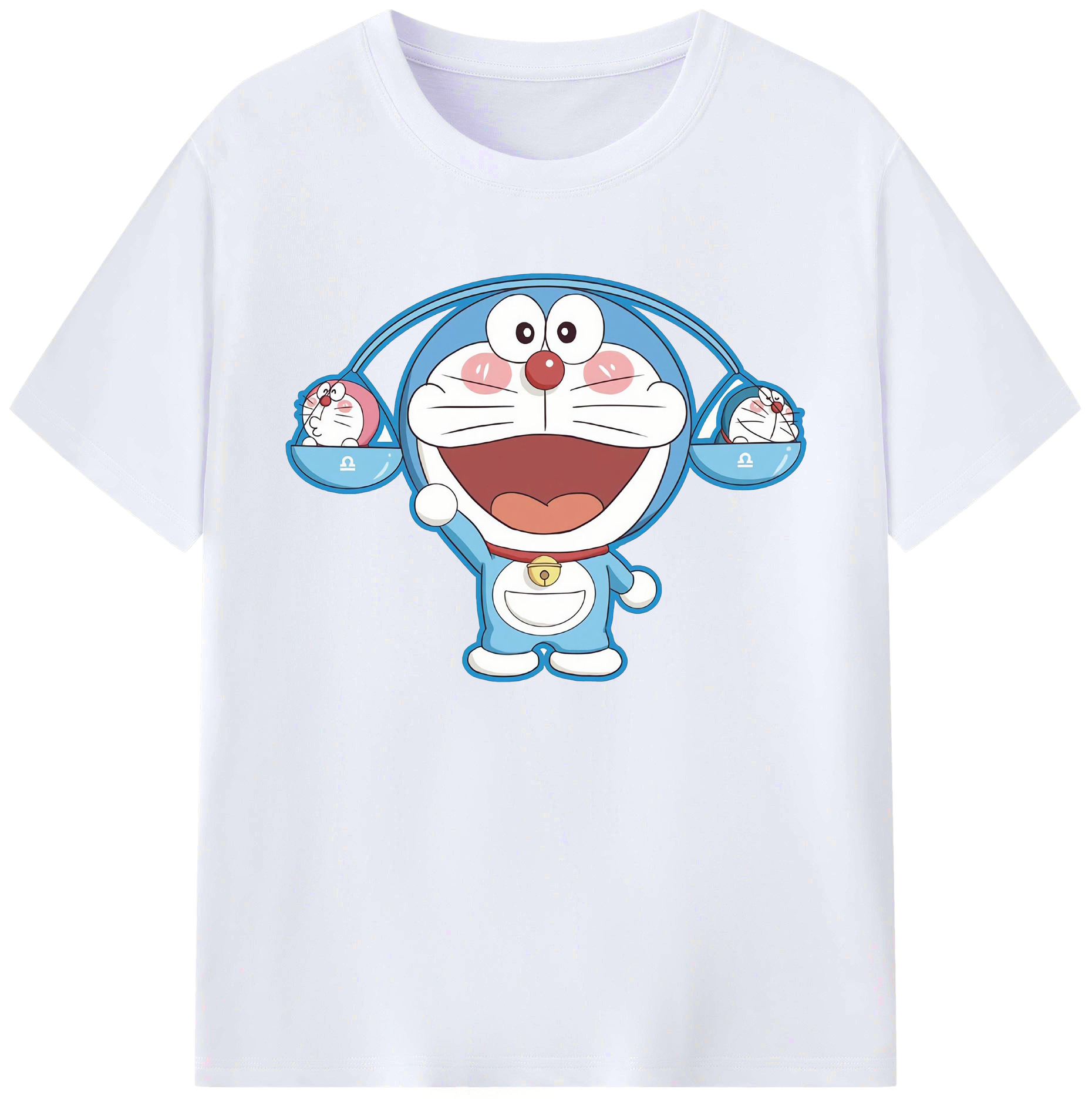 （画像用） ドラえもん Doraemon 綿100％ メンズ半袖Tシャツ｜肌触りやわらか＆通気性