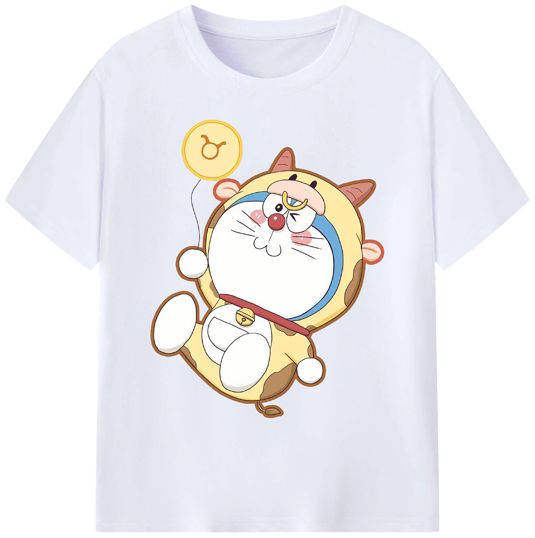 （画像用） ドラえもん Doraemon 綿100％ メンズ半袖Tシャツ｜肌触りやわらか＆通気性