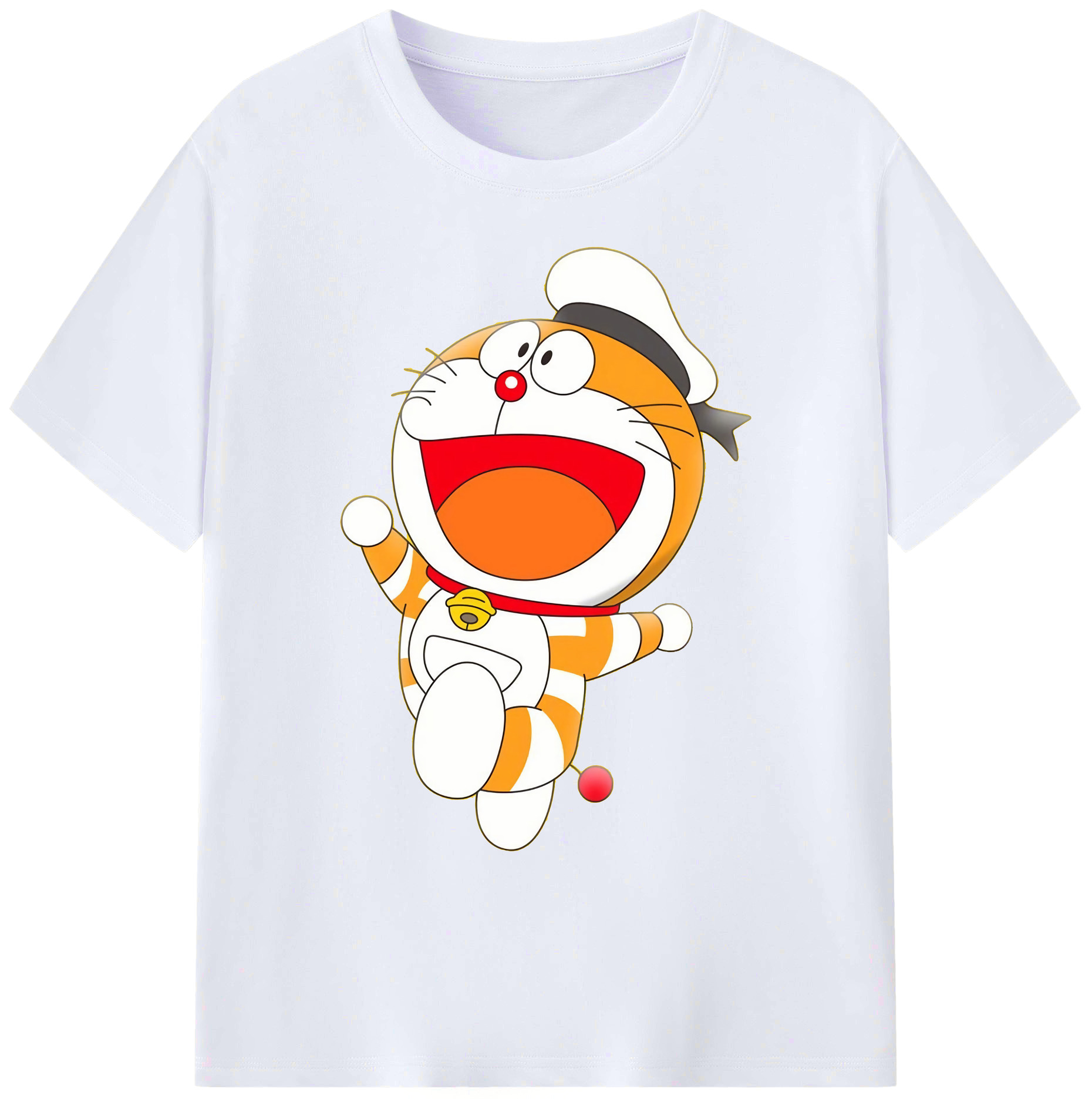 （画像用） ドラえもん Doraemon 綿100％ メンズ半袖Tシャツ｜肌触りやわらか＆通気性