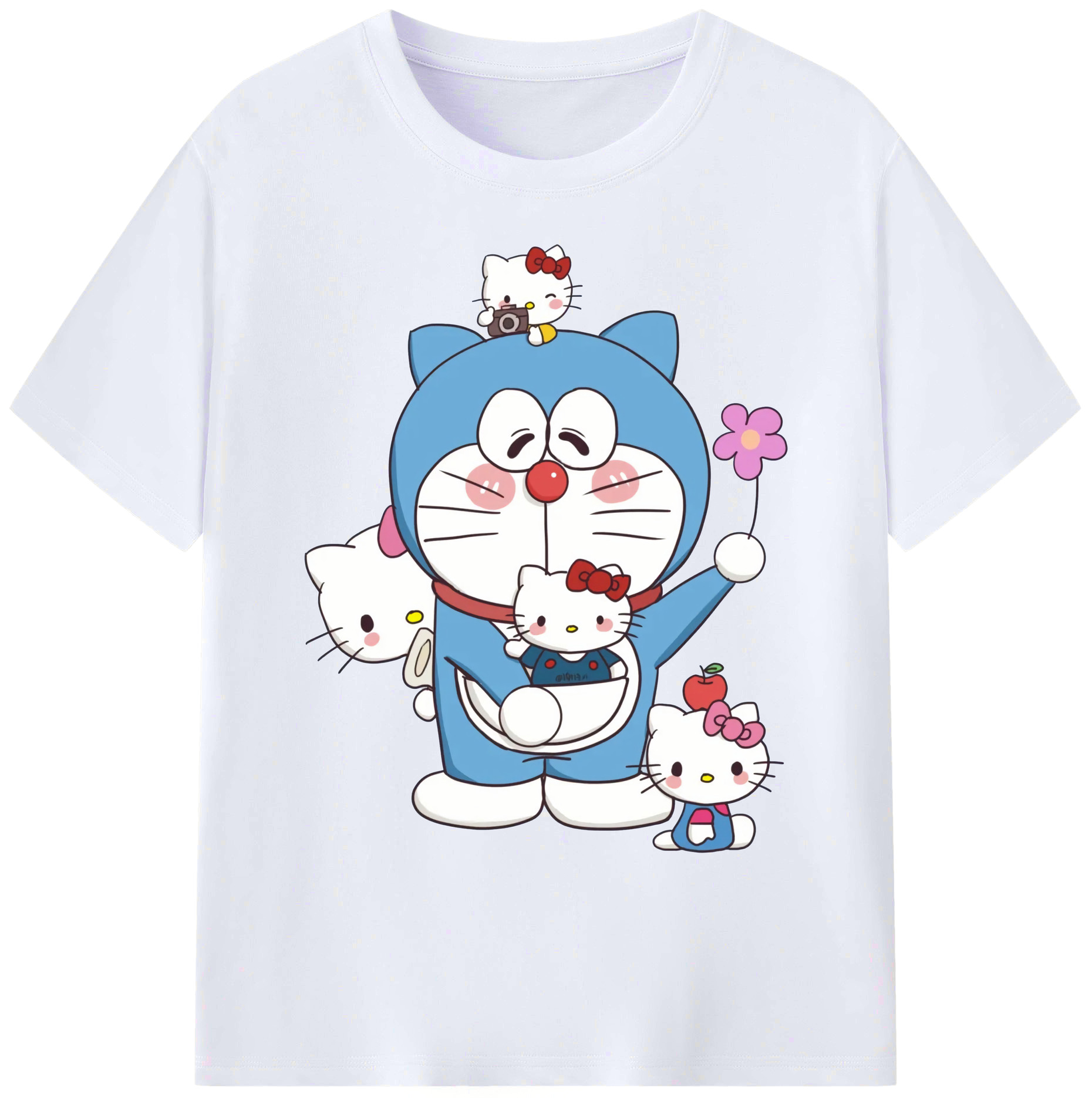 （画像用） ドラえもん Doraemon 綿100％ メンズ半袖Tシャツ｜肌触りやわらか＆通気性