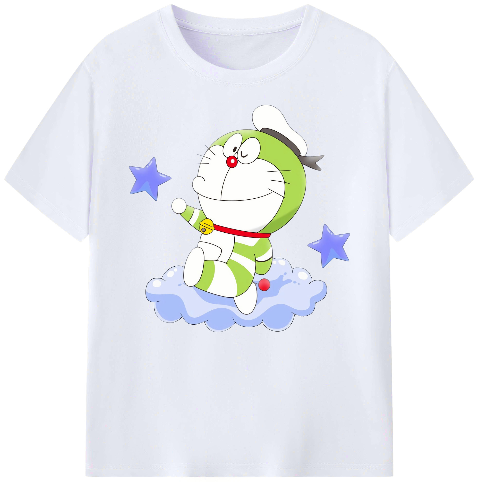 （画像用） ドラえもん Doraemon 綿100％ メンズ半袖Tシャツ｜肌触りやわらか＆通気性