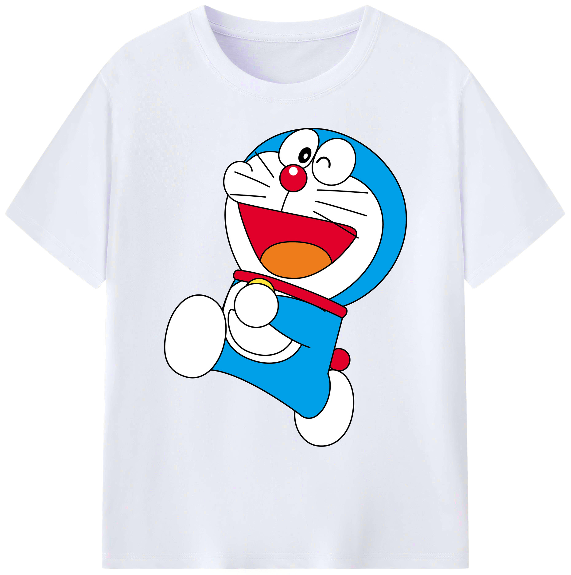 （画像用） ドラえもん Doraemon 綿100％ メンズ半袖Tシャツ｜肌触りやわらか＆通気性