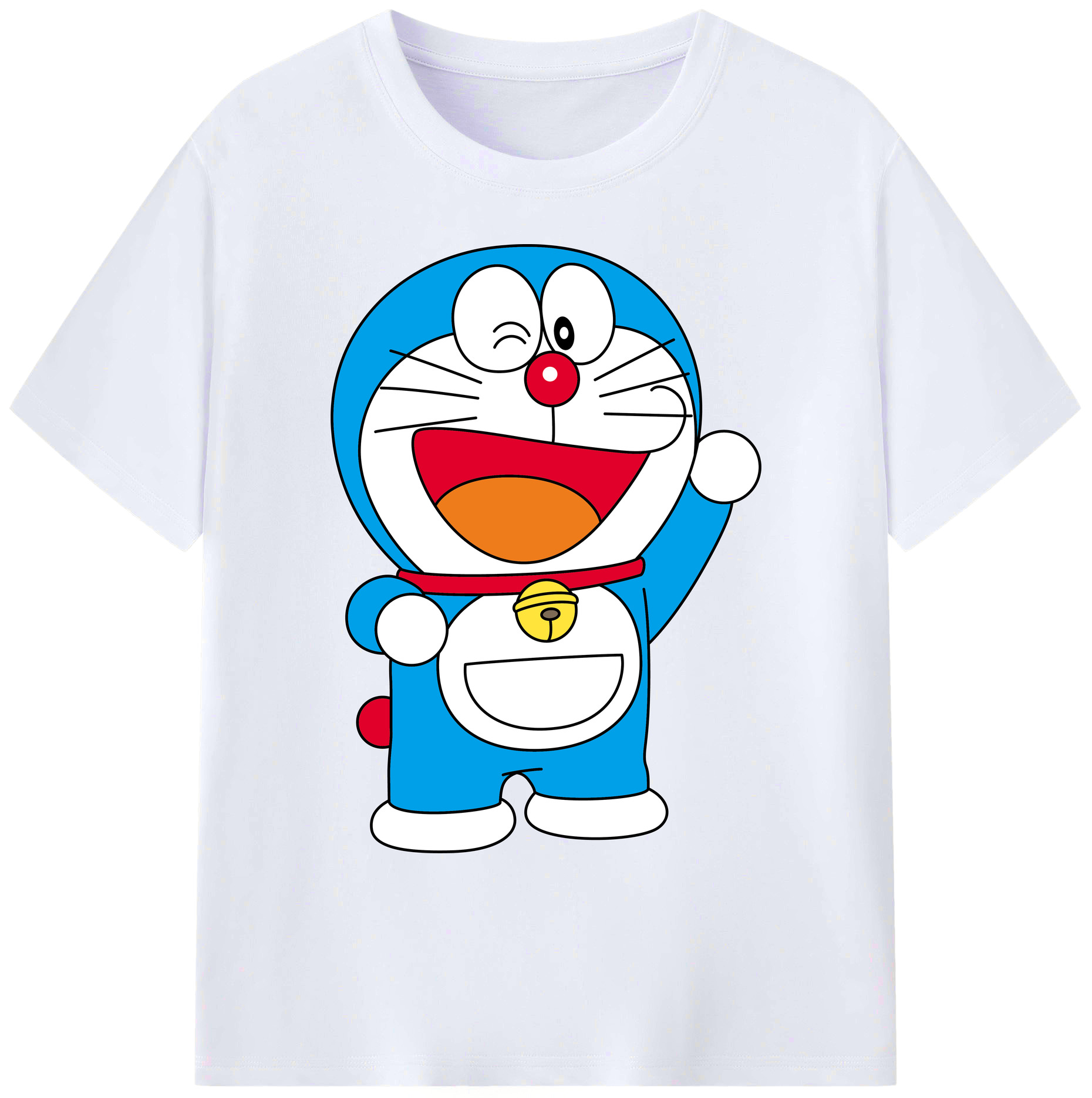 （画像用） ドラえもん Doraemon 綿100％ メンズ半袖Tシャツ｜肌触りやわらか＆通気性