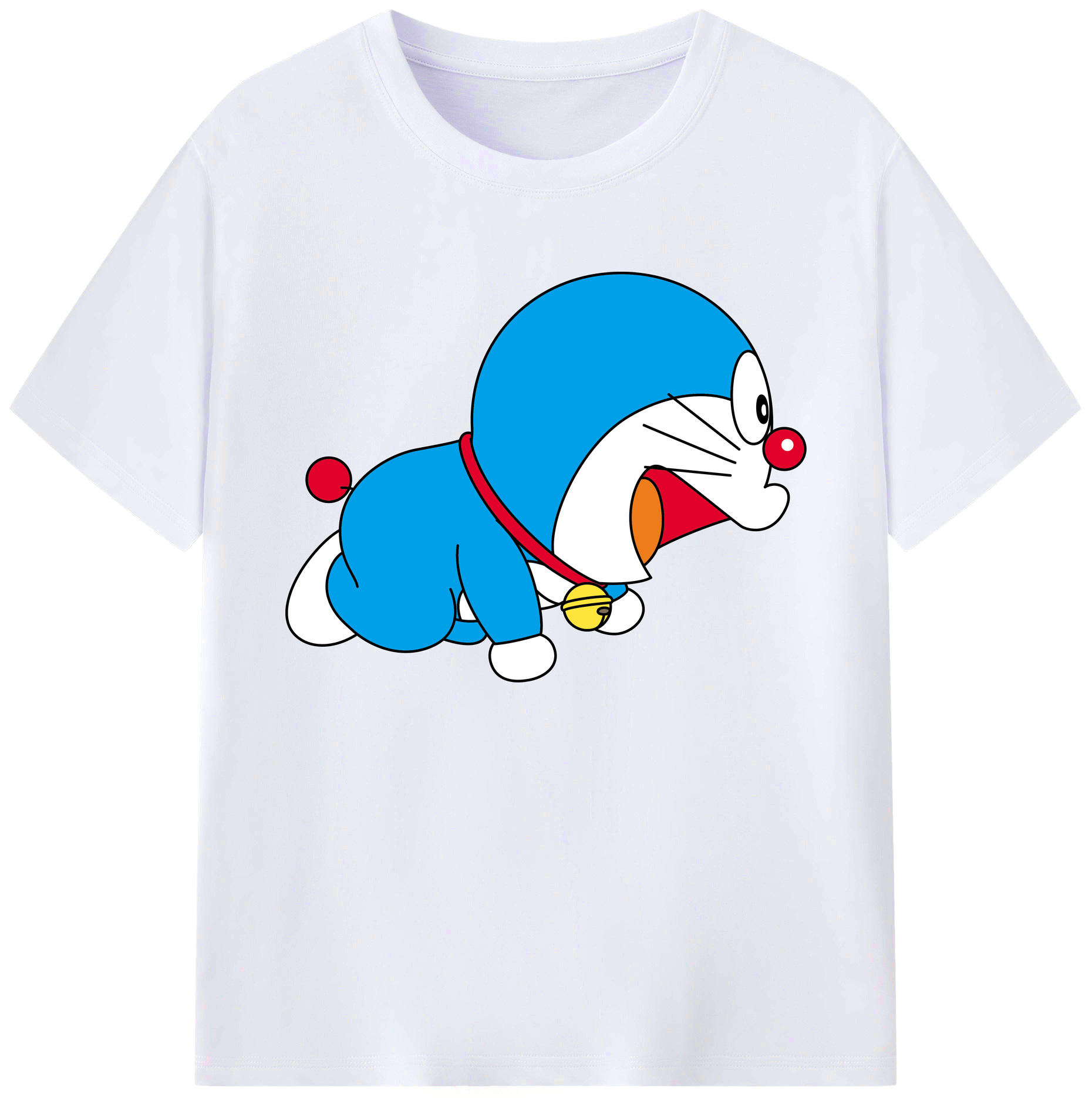 （画像用） ドラえもん Doraemon 綿100％ メンズ半袖Tシャツ｜肌触りやわらか＆通気性