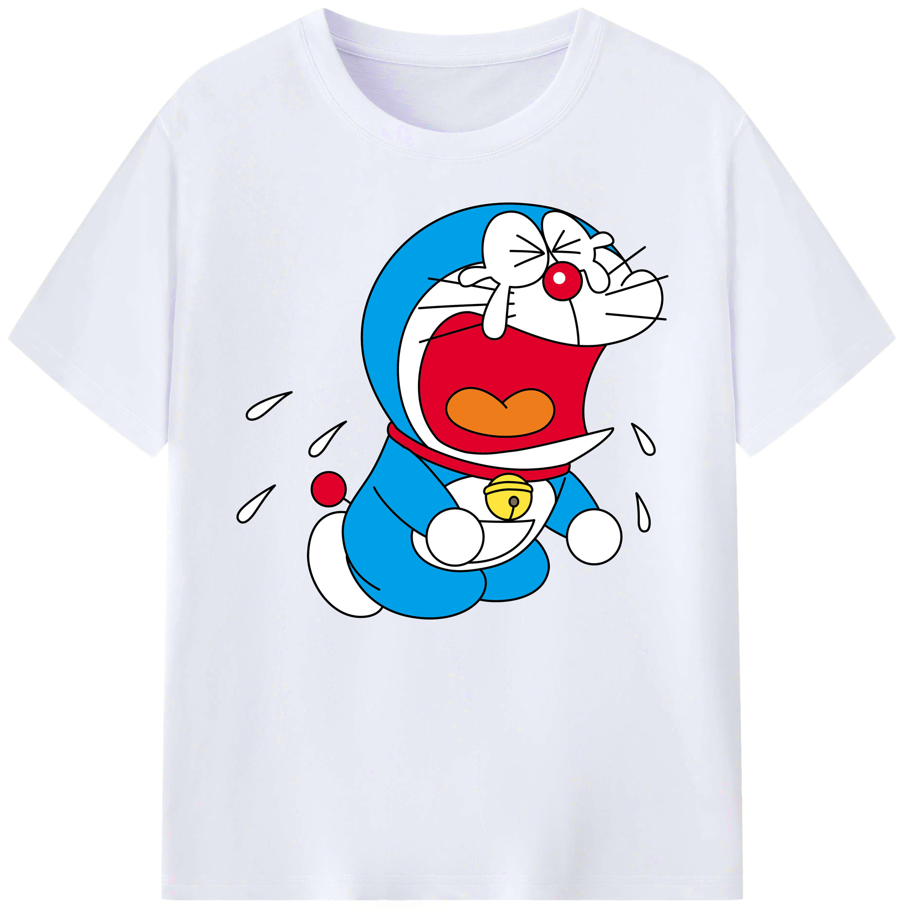 （画像用） ドラえもん Doraemon 綿100％ メンズ半袖Tシャツ｜肌触りやわらか＆通気性