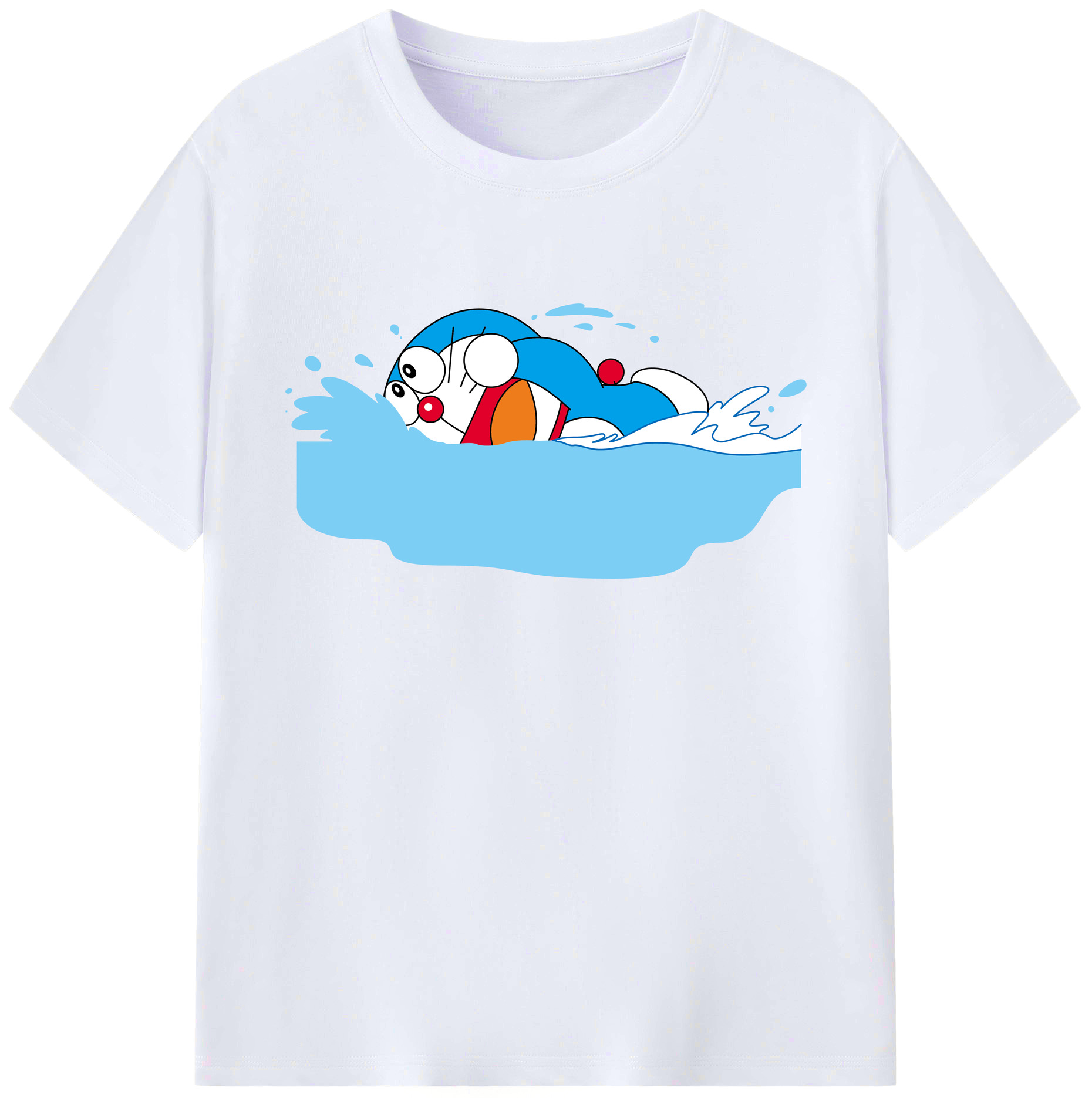 （画像用） ドラえもん Doraemon 綿100％ メンズ半袖Tシャツ｜肌触りやわらか＆通気性