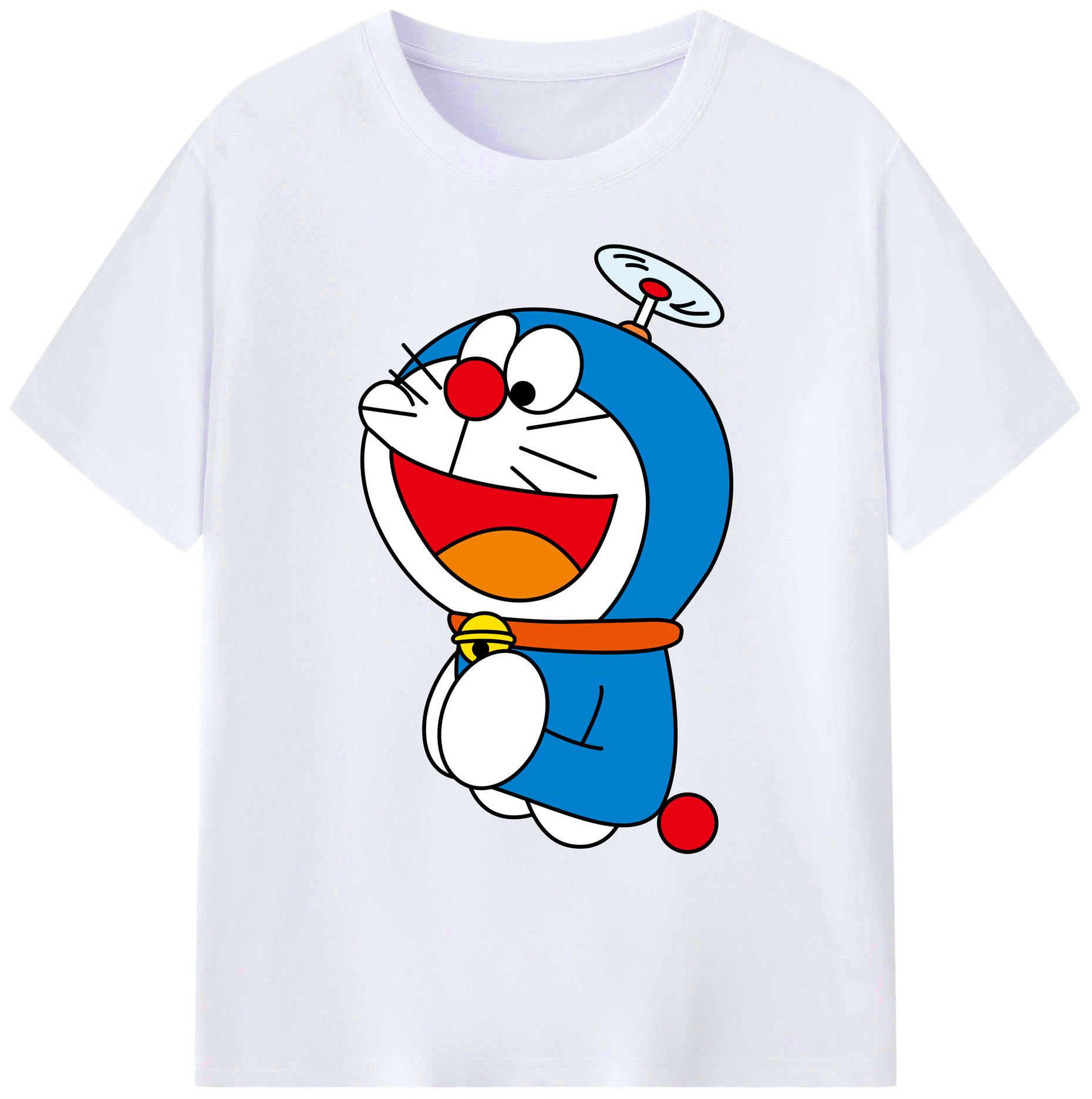 （画像用） ドラえもん Doraemon 綿100％ メンズ半袖Tシャツ｜肌触りやわらか＆通気性
